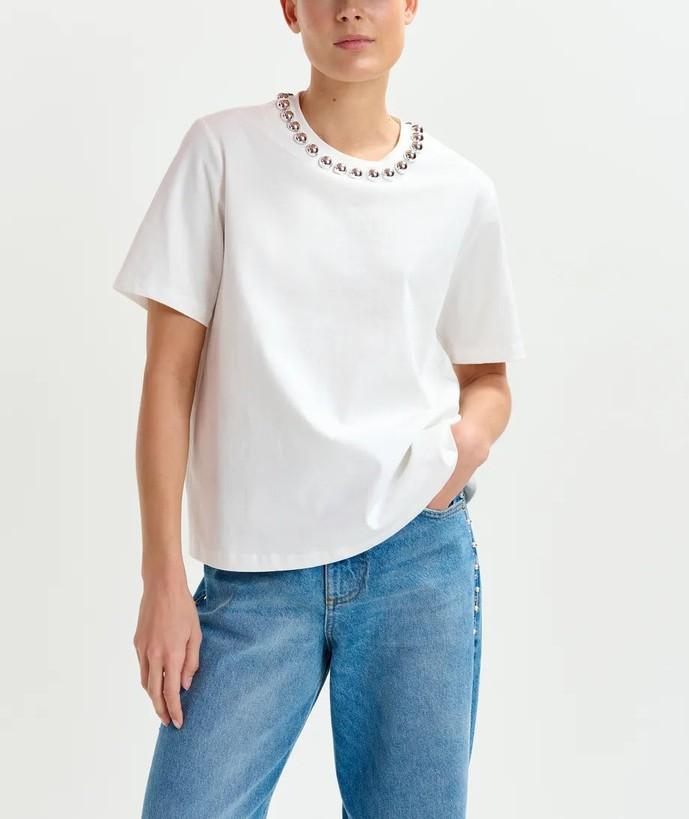 T-shirt Intenso bianca INTENSO OFF WHITE ESSENTIEL ANTWERP 