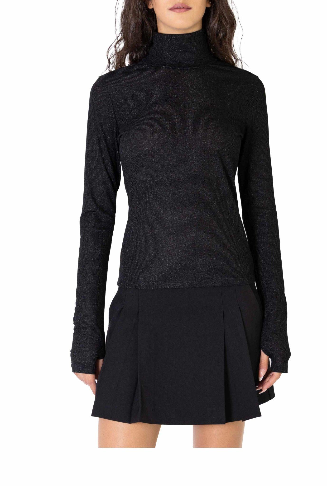 Maglia  Edge nera stretch in lurex EDGE N ESSENTIEL ANTWERP 
