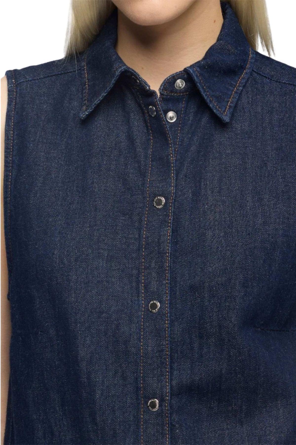 Camiciajeans Sleeveless Shirt SLEEVELESS SHIRT BLOSSOM BLU 7 FOR ALL MANKIND 