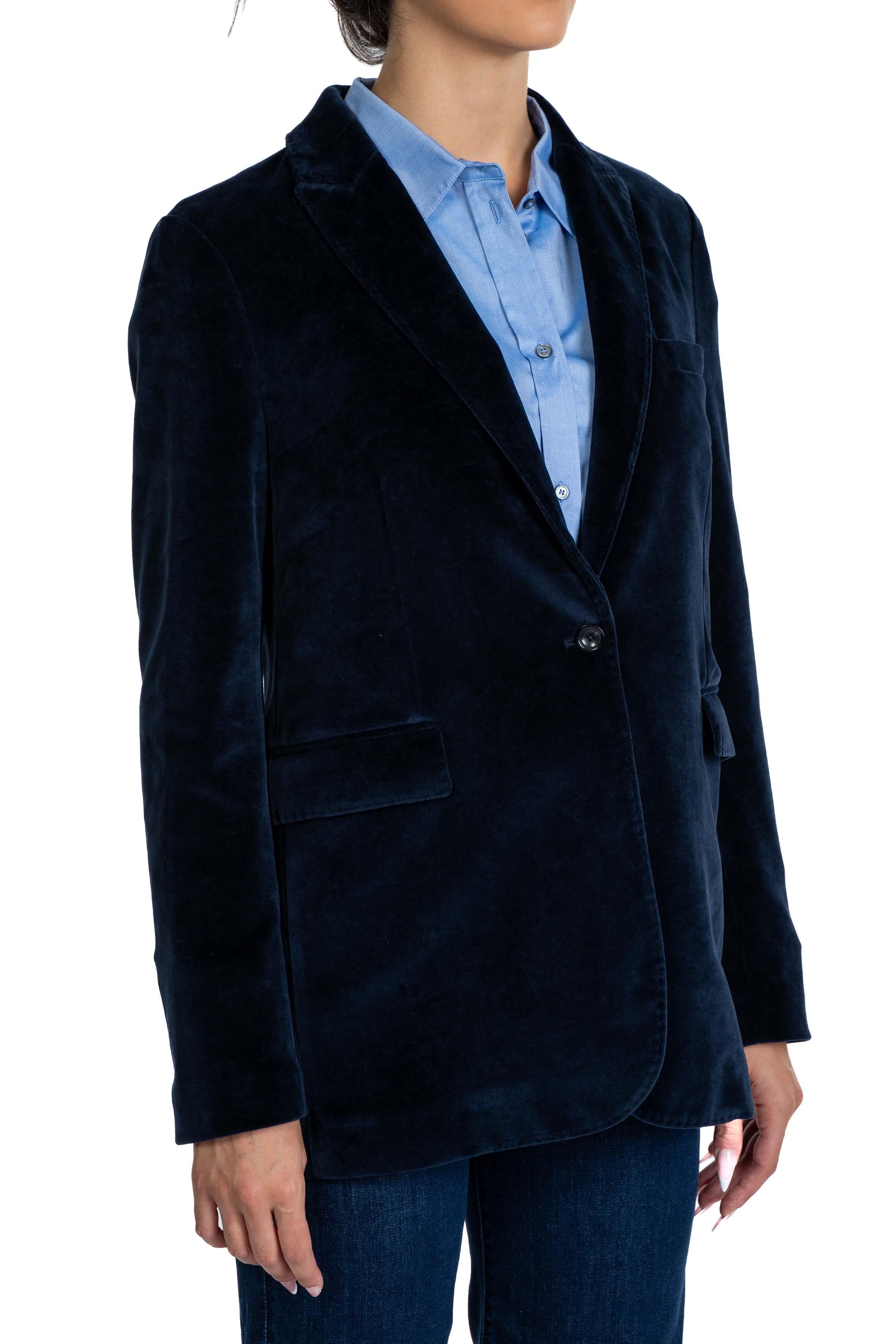 Giacca in velluto monopetto FD3620 FD3620 NAVY CIRCOLO 