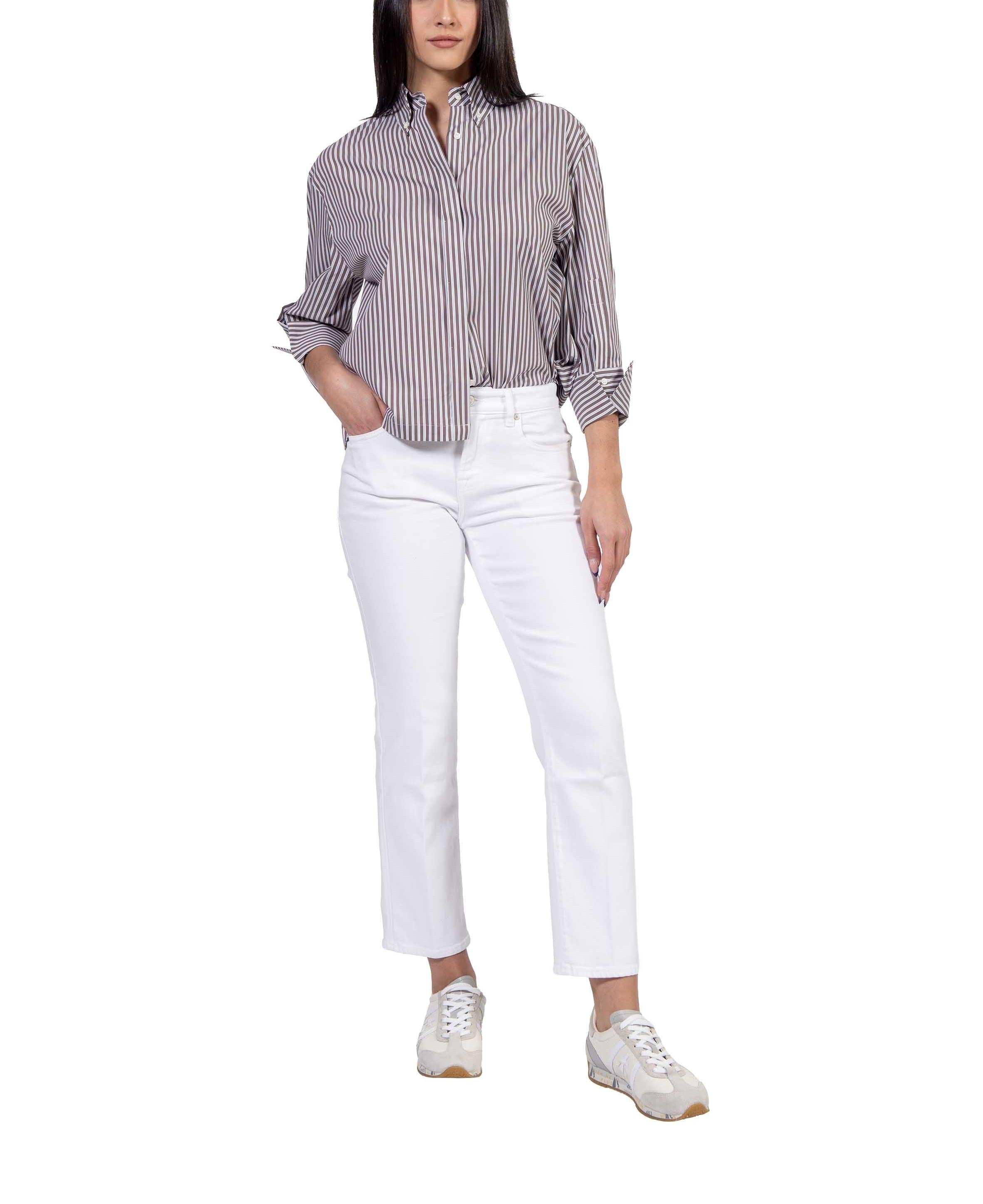 Camicia corta righe marrone 4697 4372 MORO ALICE MILLER 