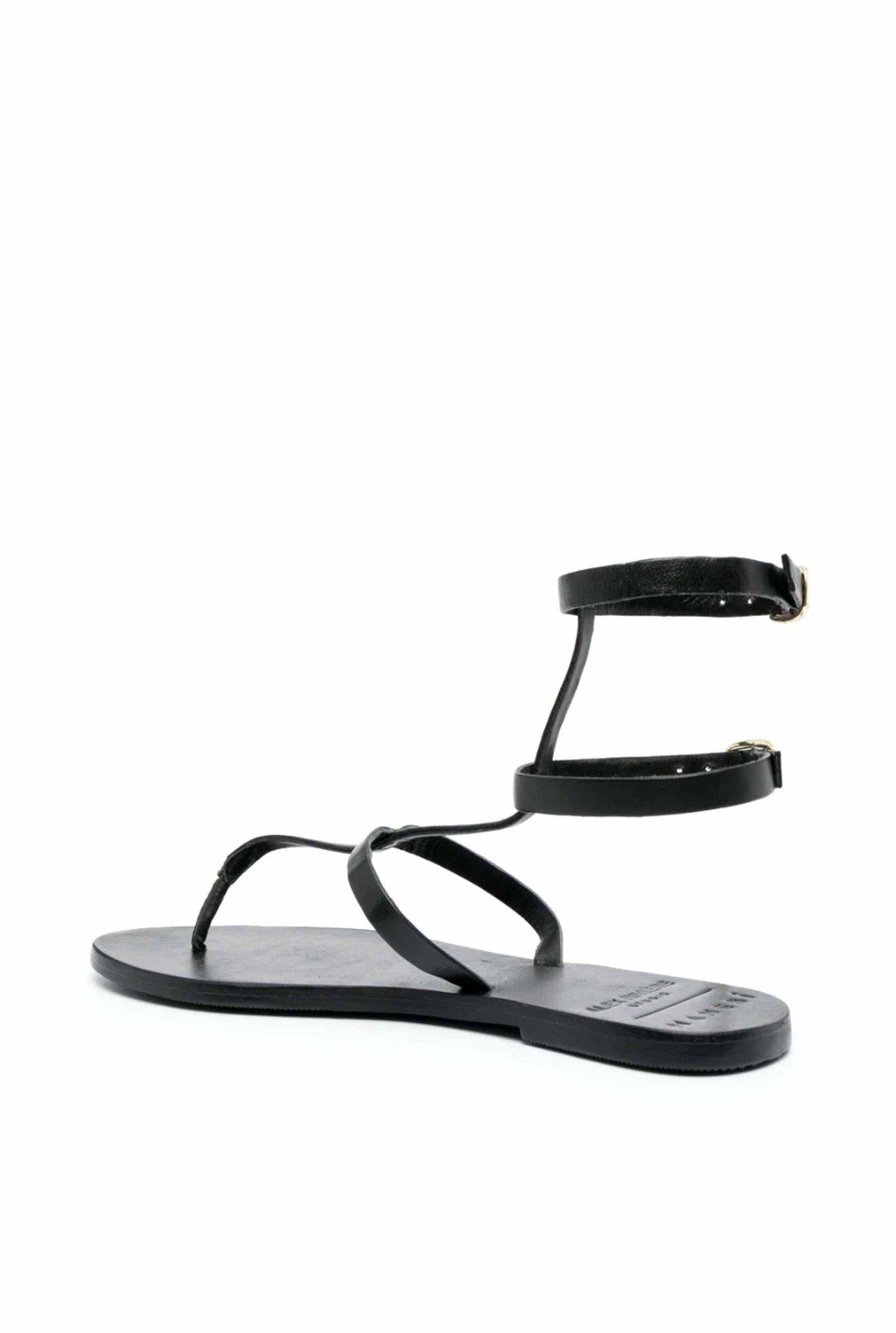 Sandali gladiatore Triomphe in pelle nera GLADIATOR N MANEBI 