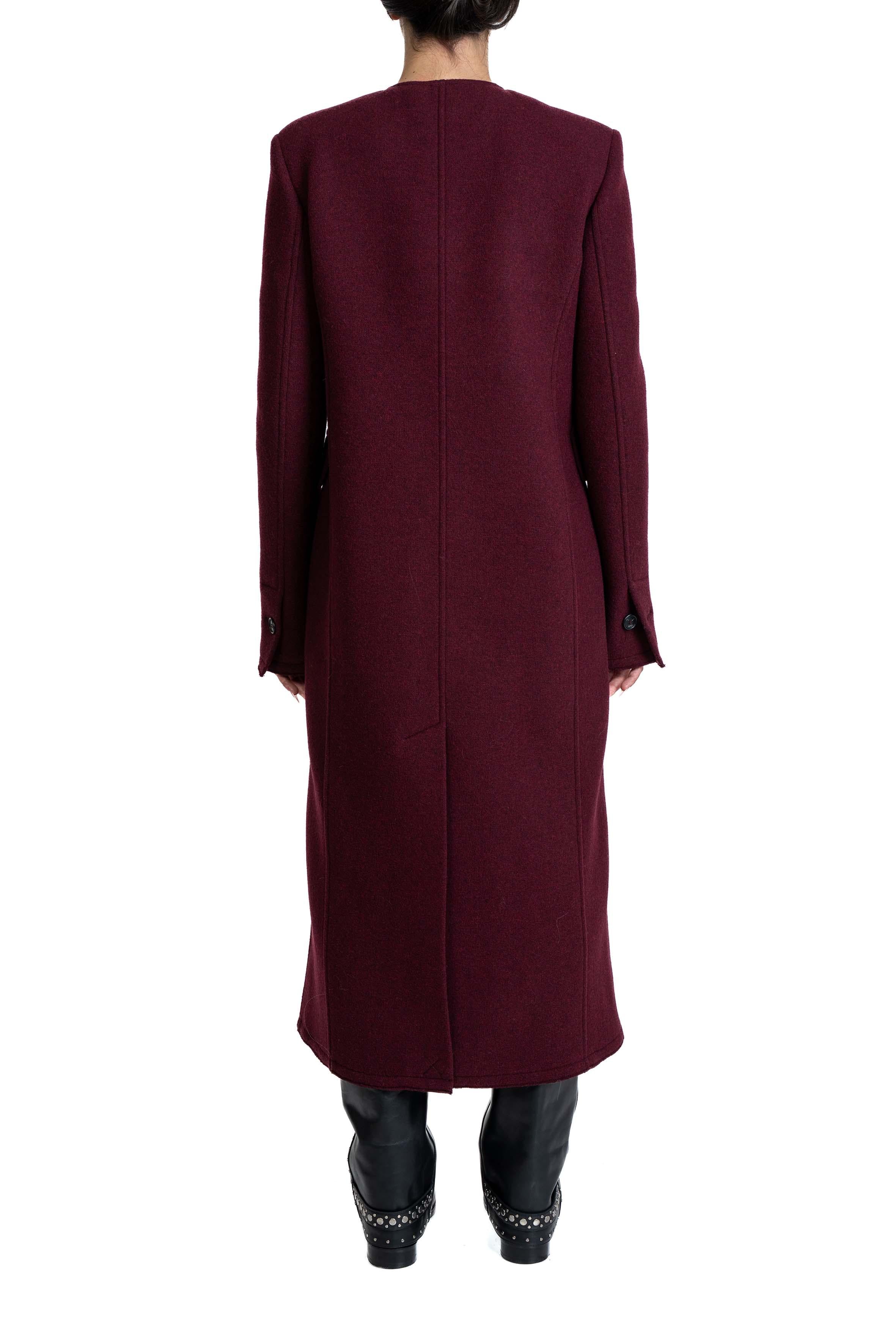 Cappotto lungo bordò N021 4602 RED/BROWN N° 21 