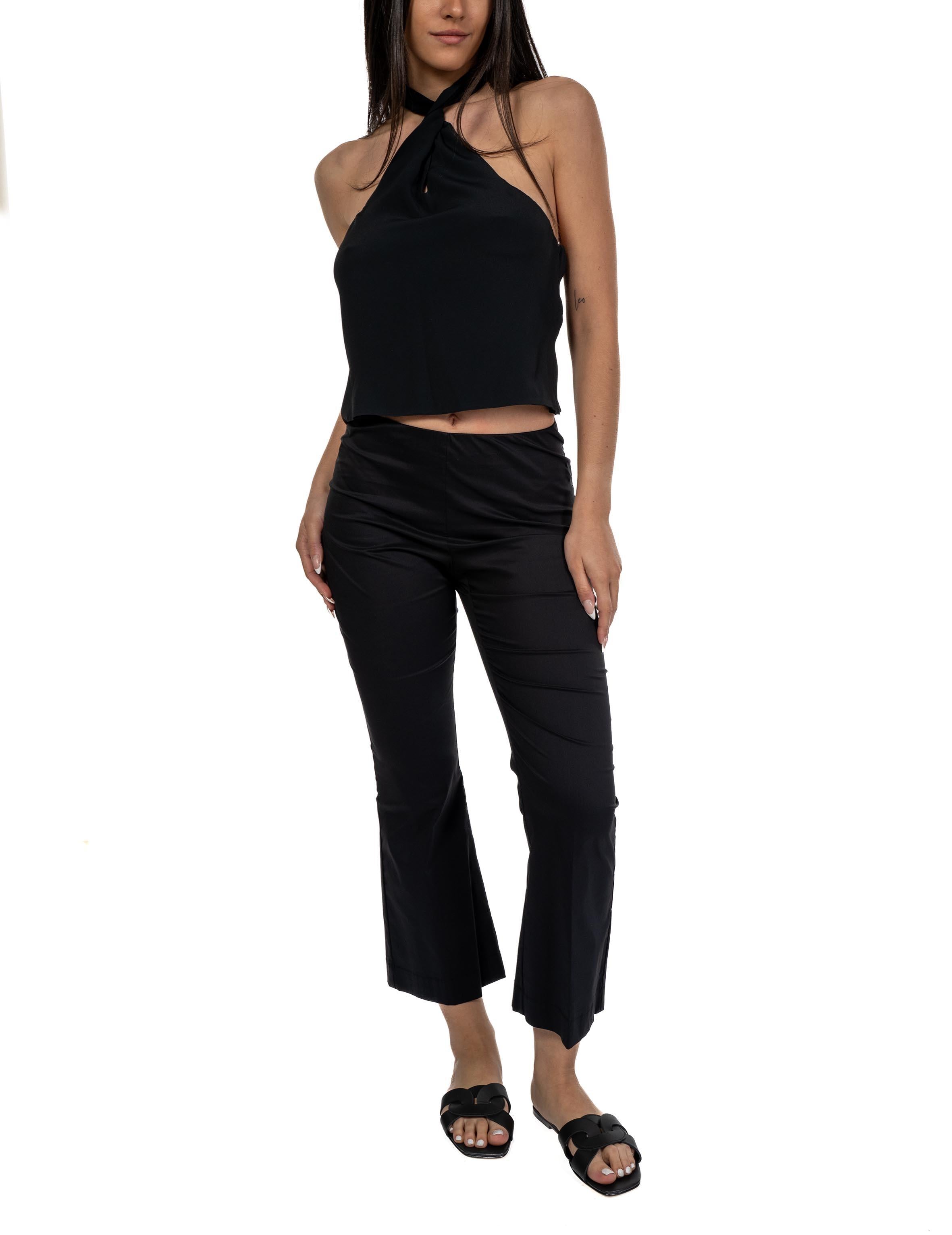 Pantalone Claudette nero CLAUDETTE CNTK38 NERO LIVIANA CONTI 