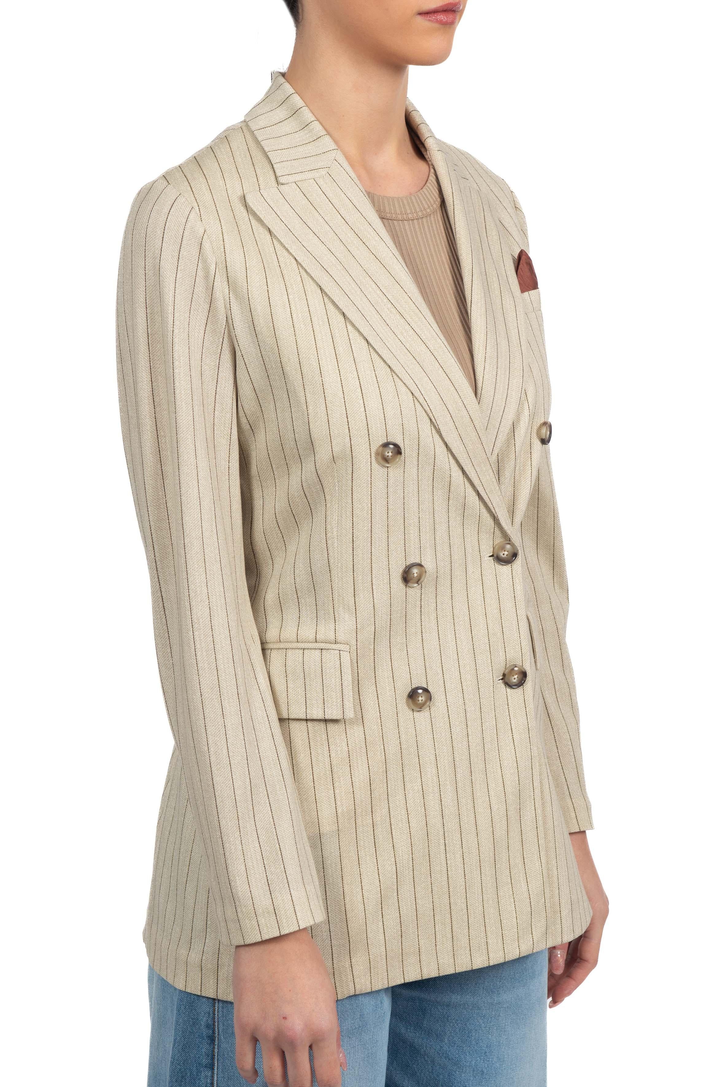 Giacca d/petto breasted gessato Circolo1901 FD3920 CORN CIRCOLO 