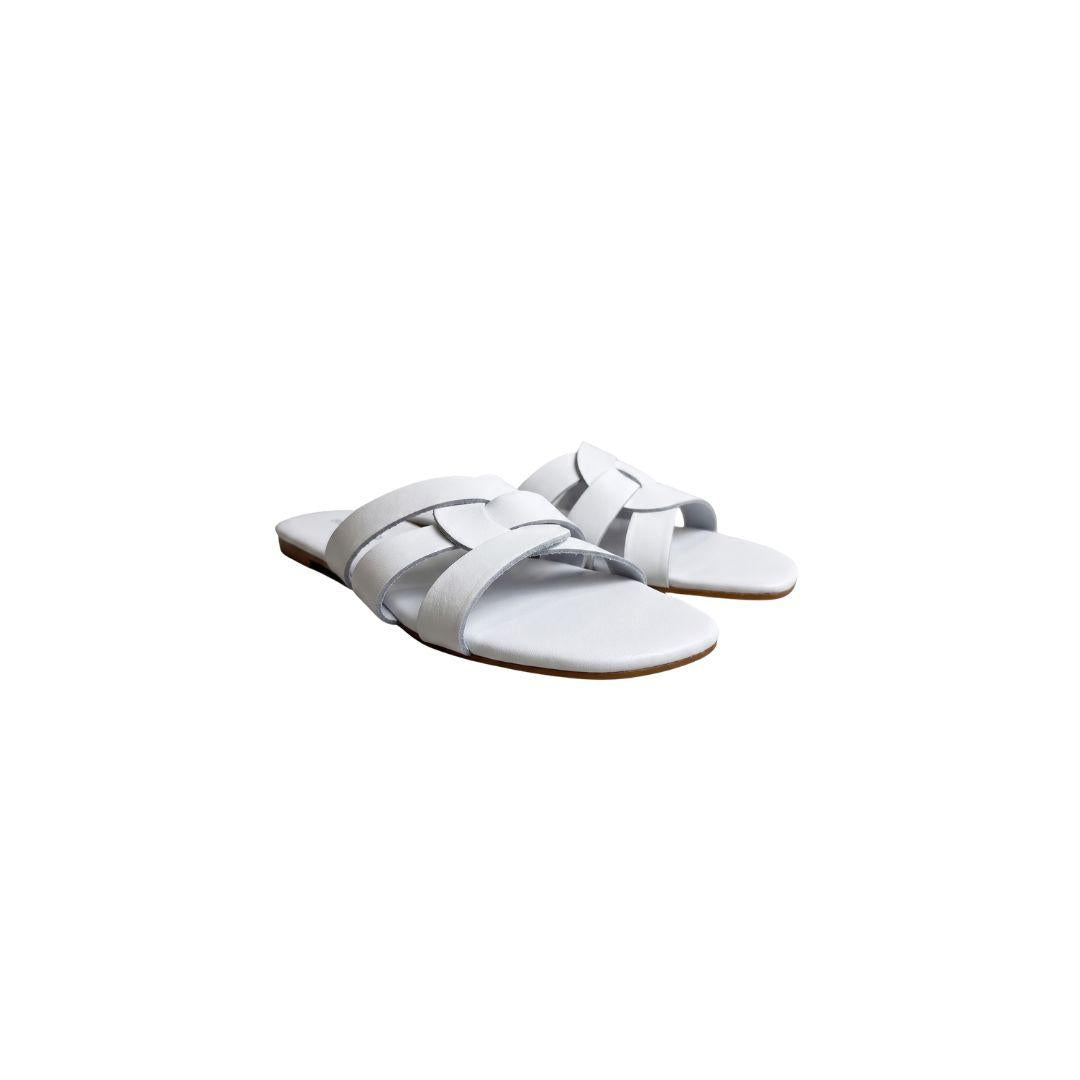 Ciabatta incrociata bianca 13712 BIANCO SARAH SUMMER 