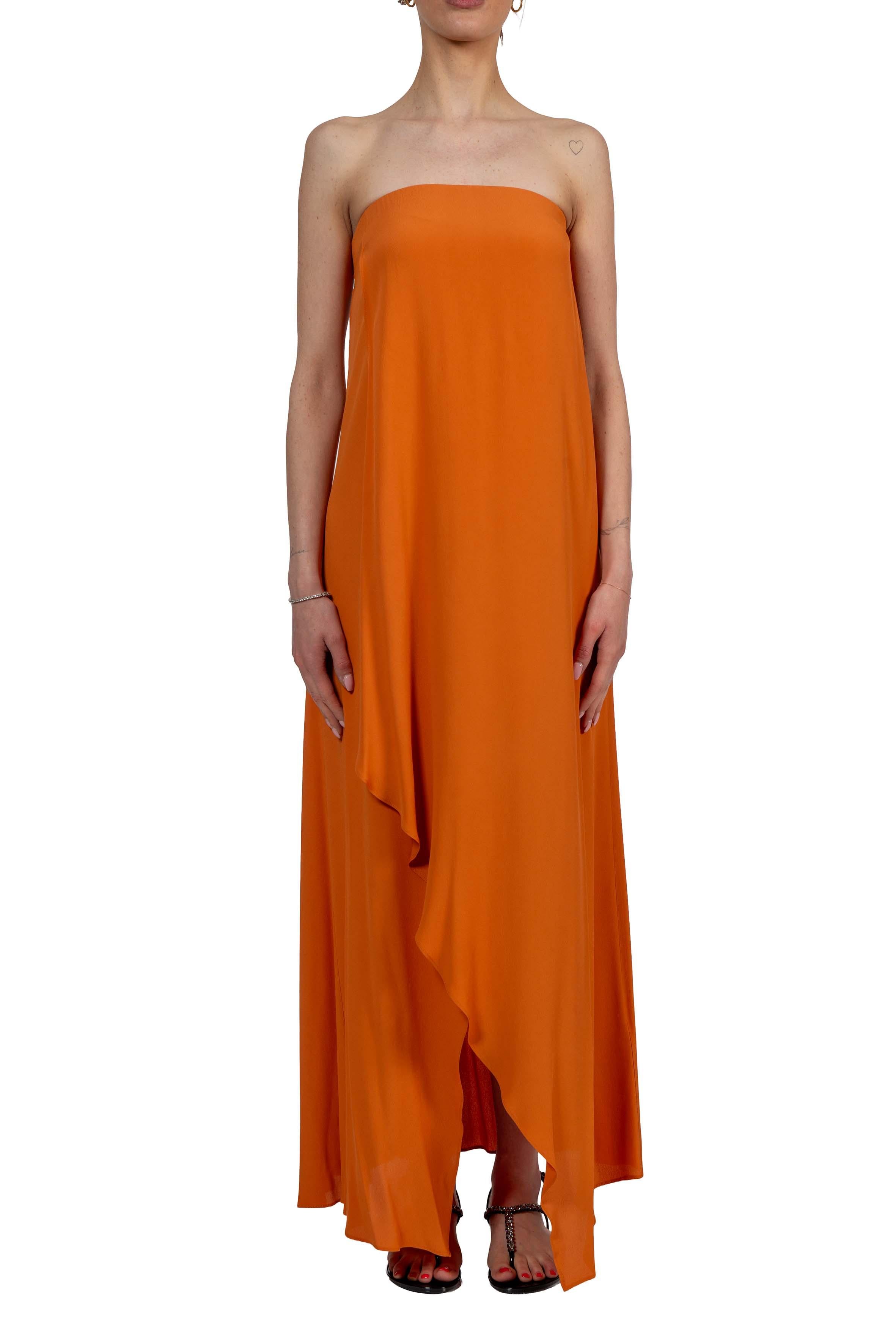 Abito Zoey arancione ZOEY S6SU35 ORIENTE SEMICOUTURE 