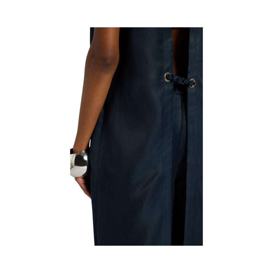 Gilet lungo Ezra EZRA L6SM89 ABISSO LIVIANA CONTI 