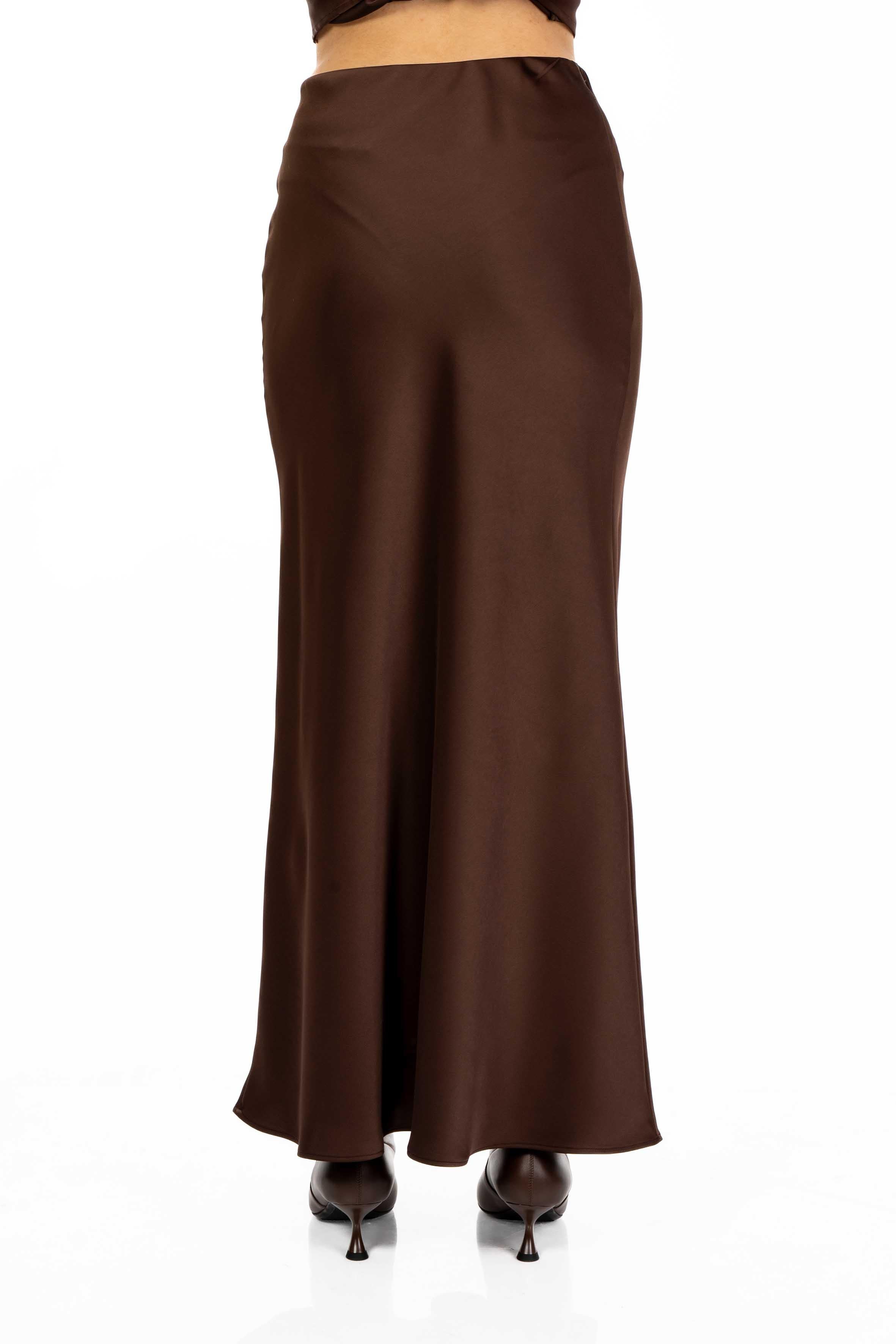 Gonna in raso testa di moro 2639 4331 CAFFE ALICE MILLER 