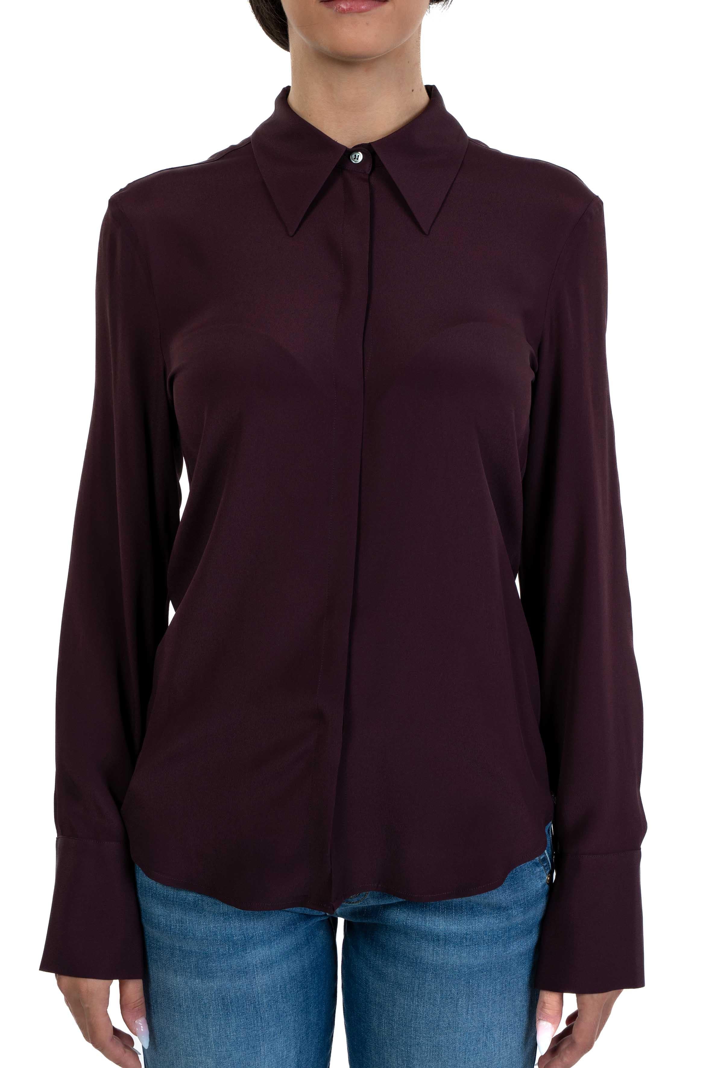 Camicia in misto seta bordò 4494 4057 VINO ALICE MILLER 