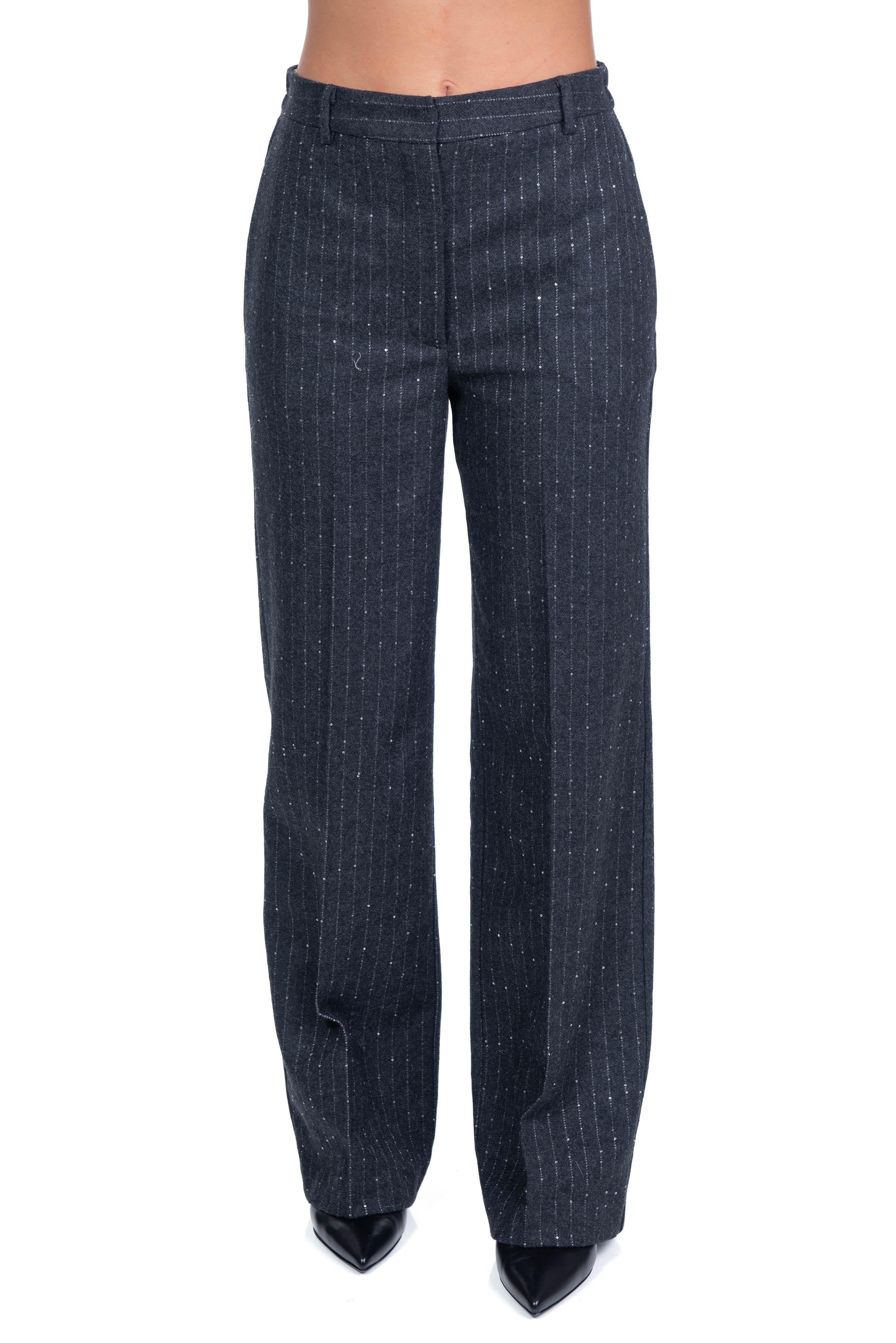 Pantalone gessato grigio J4014026 G JUCCA 