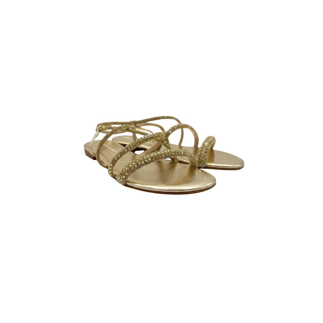 Sandalo strass oro 13513 ORO SARAH SUMMER 
