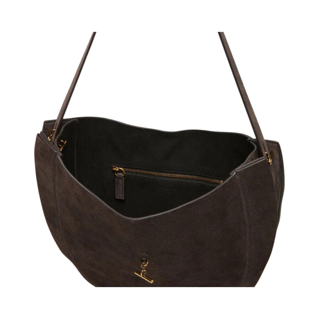 Borsa Lizzie suede Testa di Moro LIZZIE DARK BROWN MINO BOSSI 
