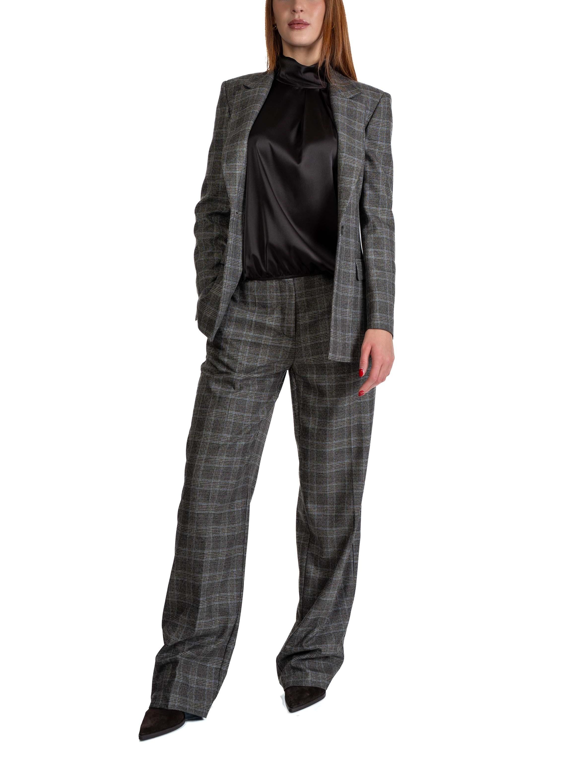 Giacca monopetto in Principe di Galles 4744 4375 BROWN ALICE MILLER 