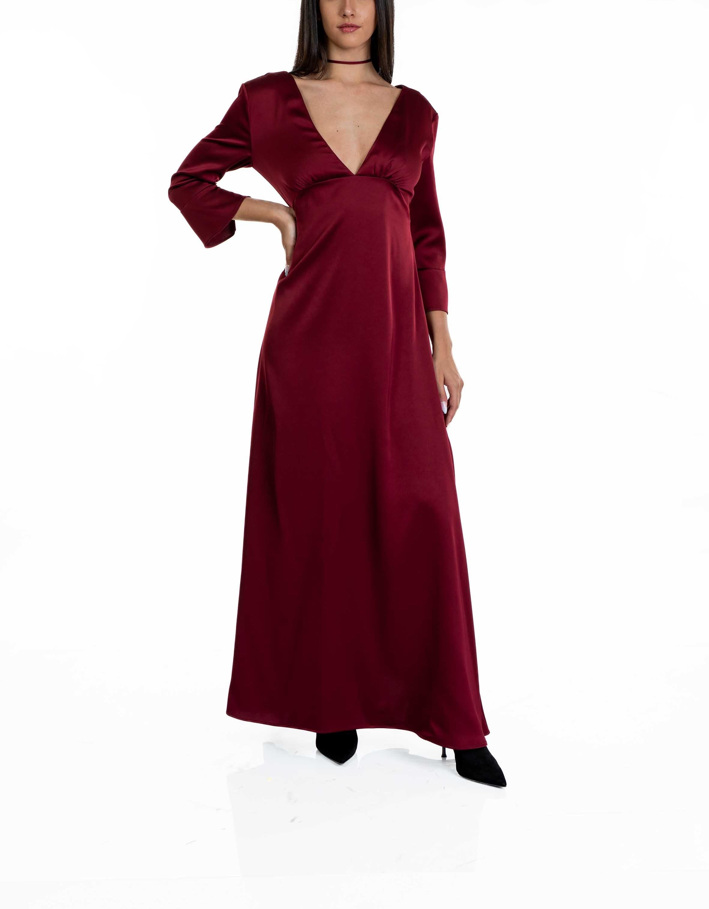 Abito in raso 3495 4331 BORDO ALICE MILLER 