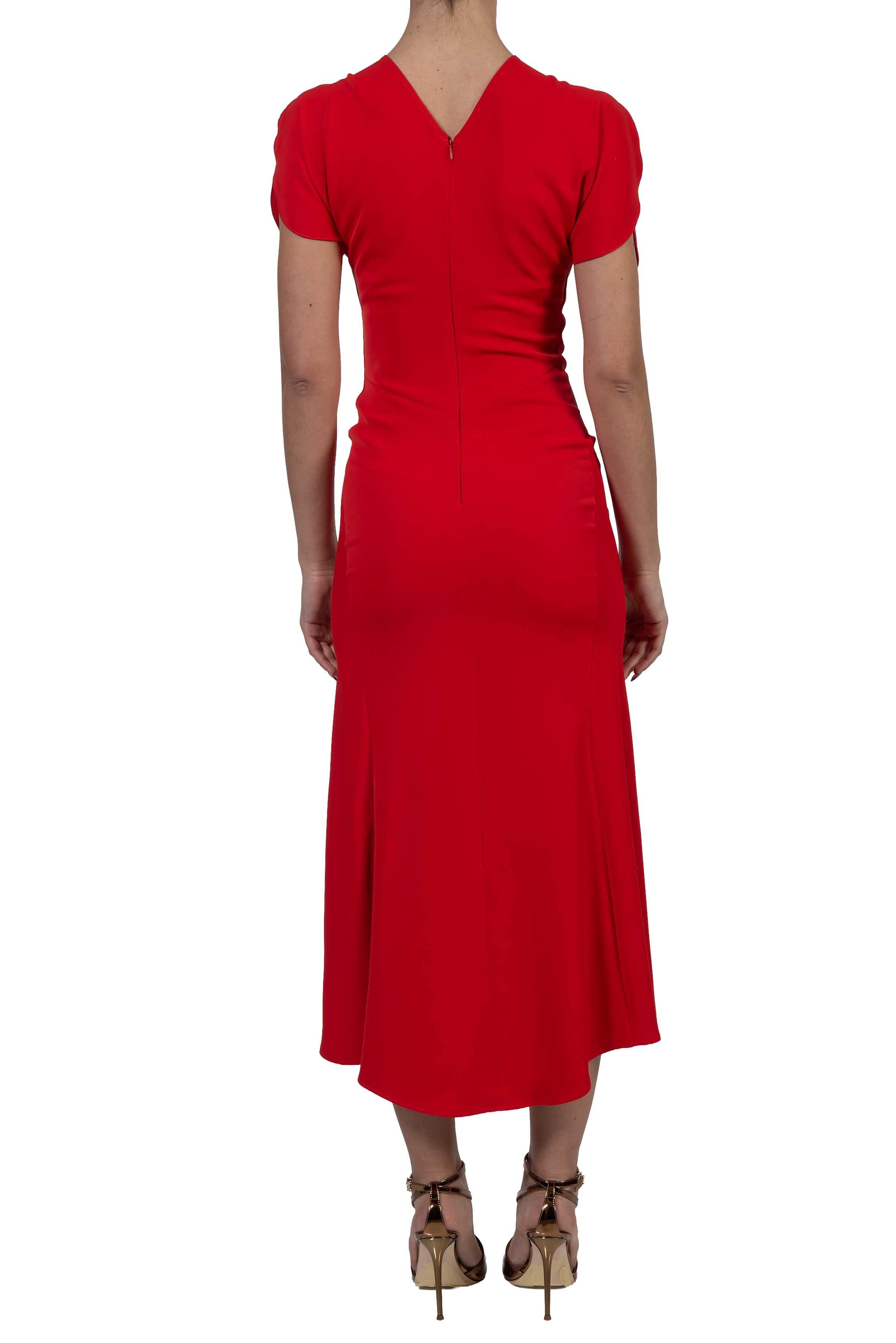Abito arricciato rosso 4506 4415 ROSSO ALICE MILLER 