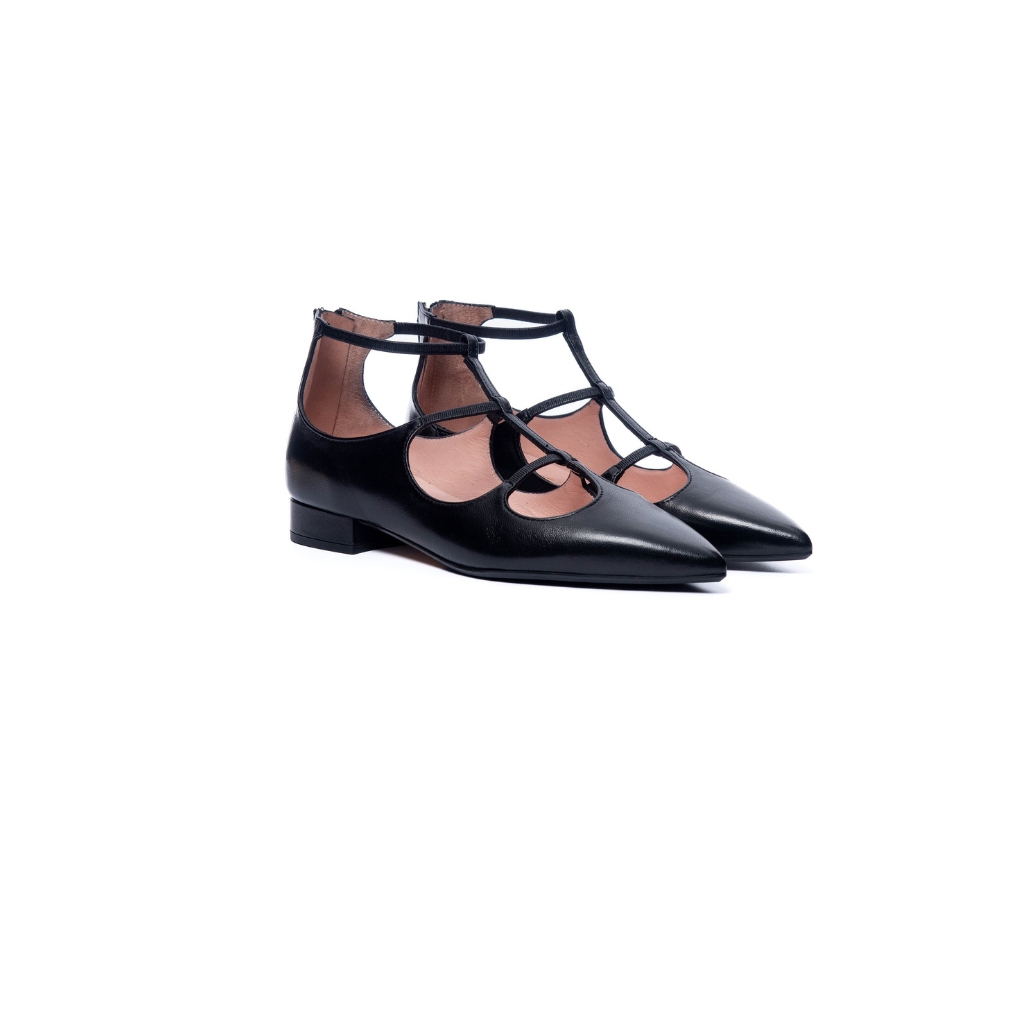 Ballerina con elastici nera. 1755 N ANNA F 