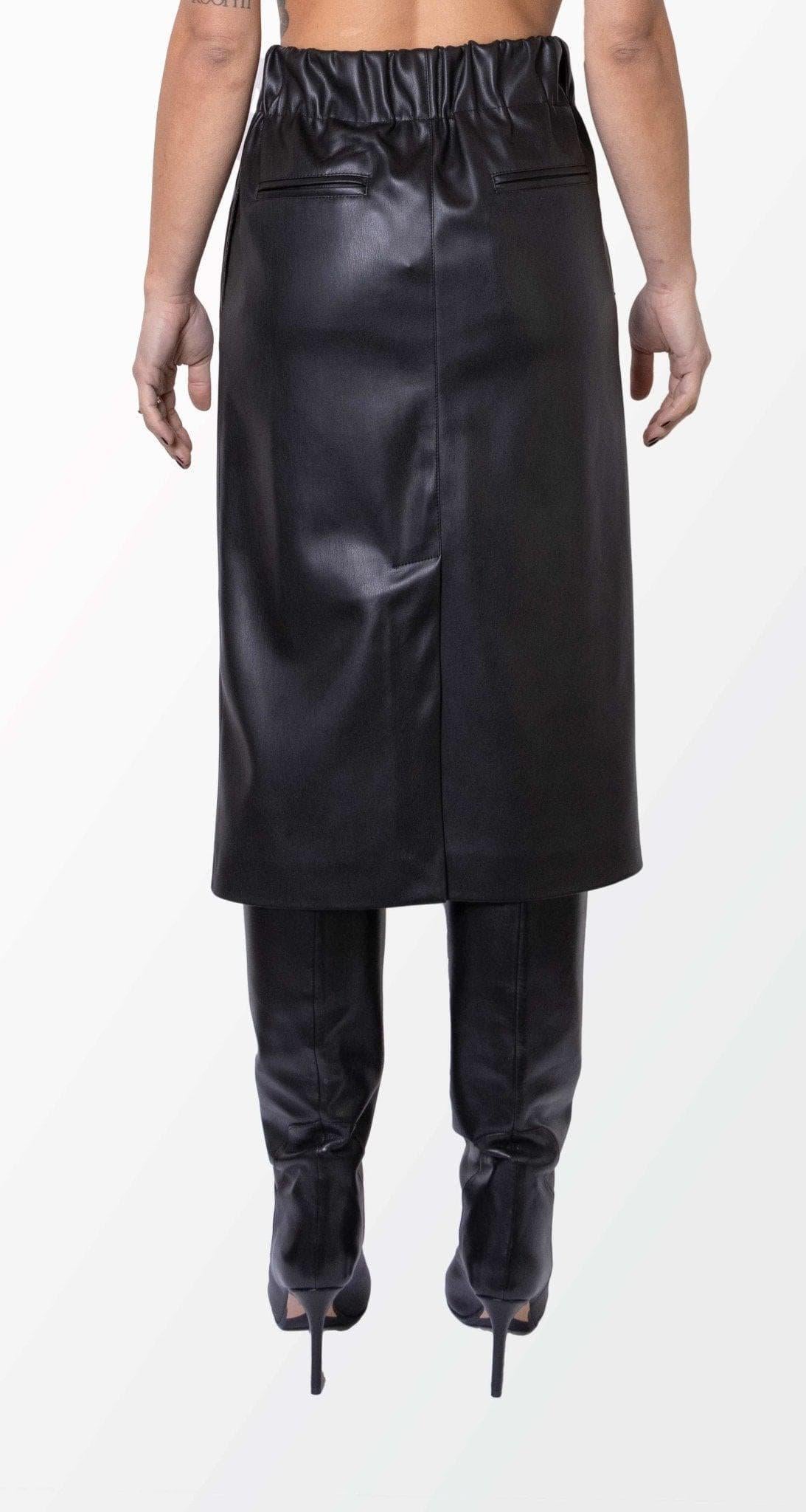 Gonna midi in ecopelle nero 3343 3044 N ALICE MILLER 