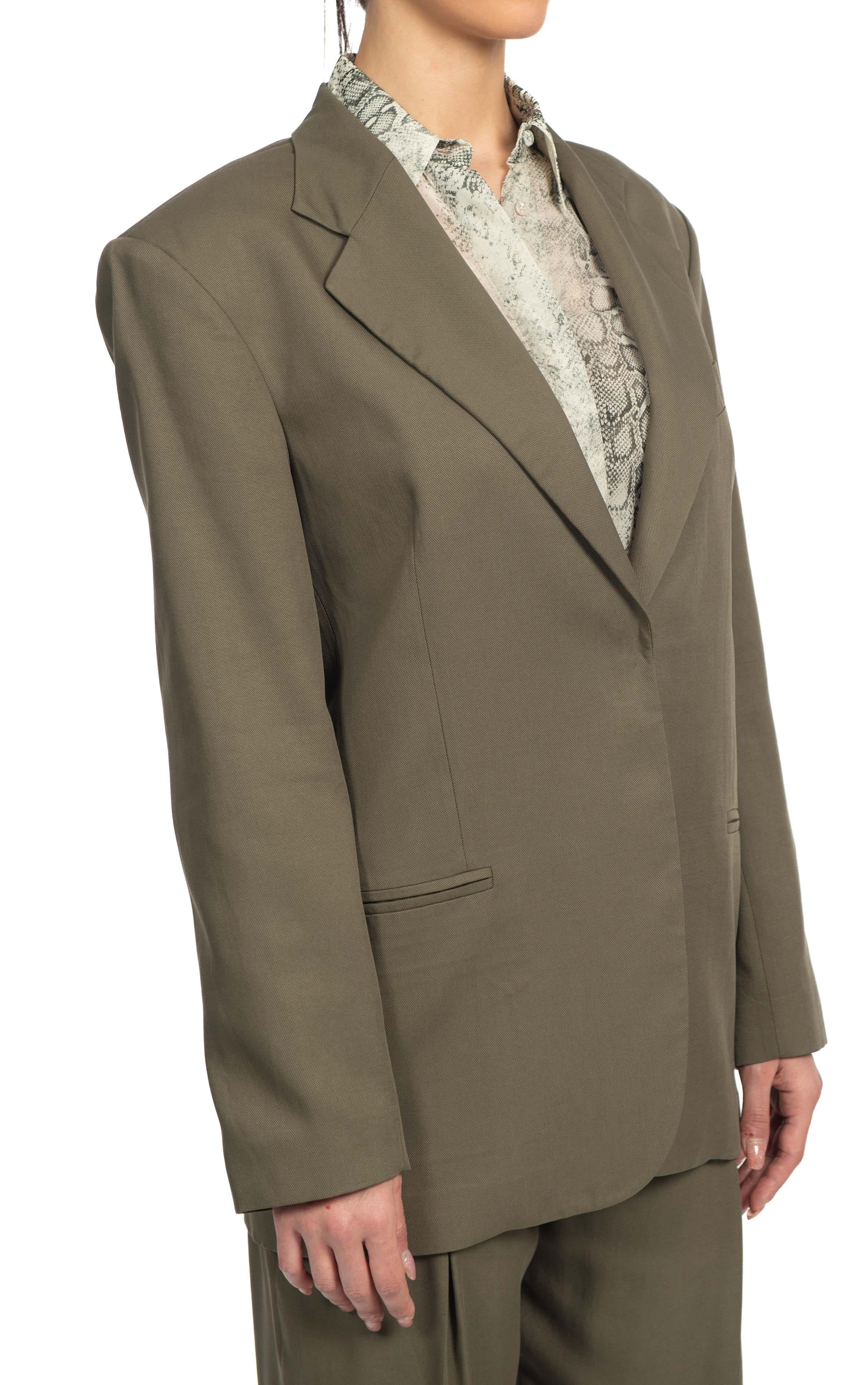 Giacca over in canvas verde militare. 40301 MILITY 88 FEDERICA TOSI 