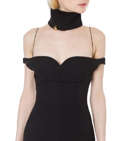 Abito nero midi con spalle scese 0404 5728 N PHILOSOPHY 