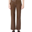 Pantalone slim fit in jersey spalmato marrone Sublime