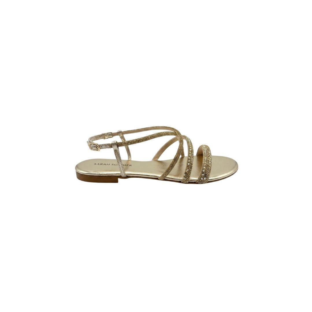 Sandalo strass oro 13513 ORO SARAH SUMMER 