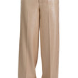 Pantalone  palazzo rafia paillettes beige