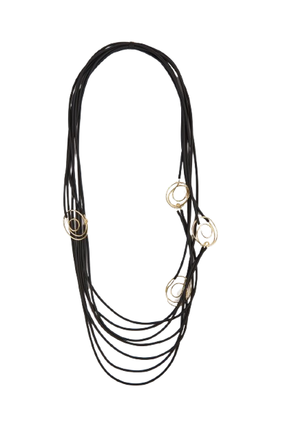 Collana lunga multifili A5SJ22 Nero/oro LIVIANA CONTI 