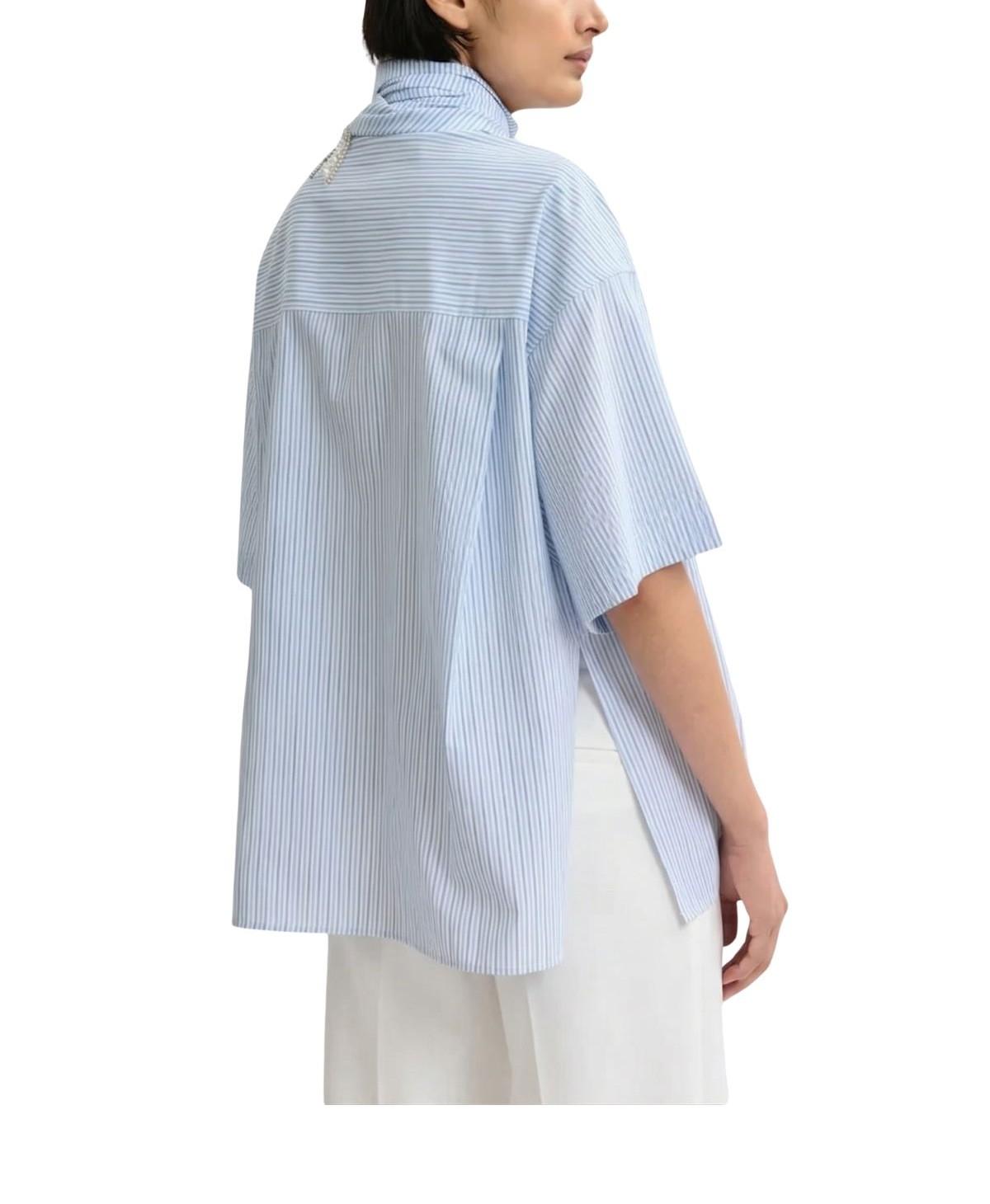 Camicia  a righe con dettaglio ricamato e foulard a parte JASLEEN COMBO 1 ESSENTIEL ANTWERP 