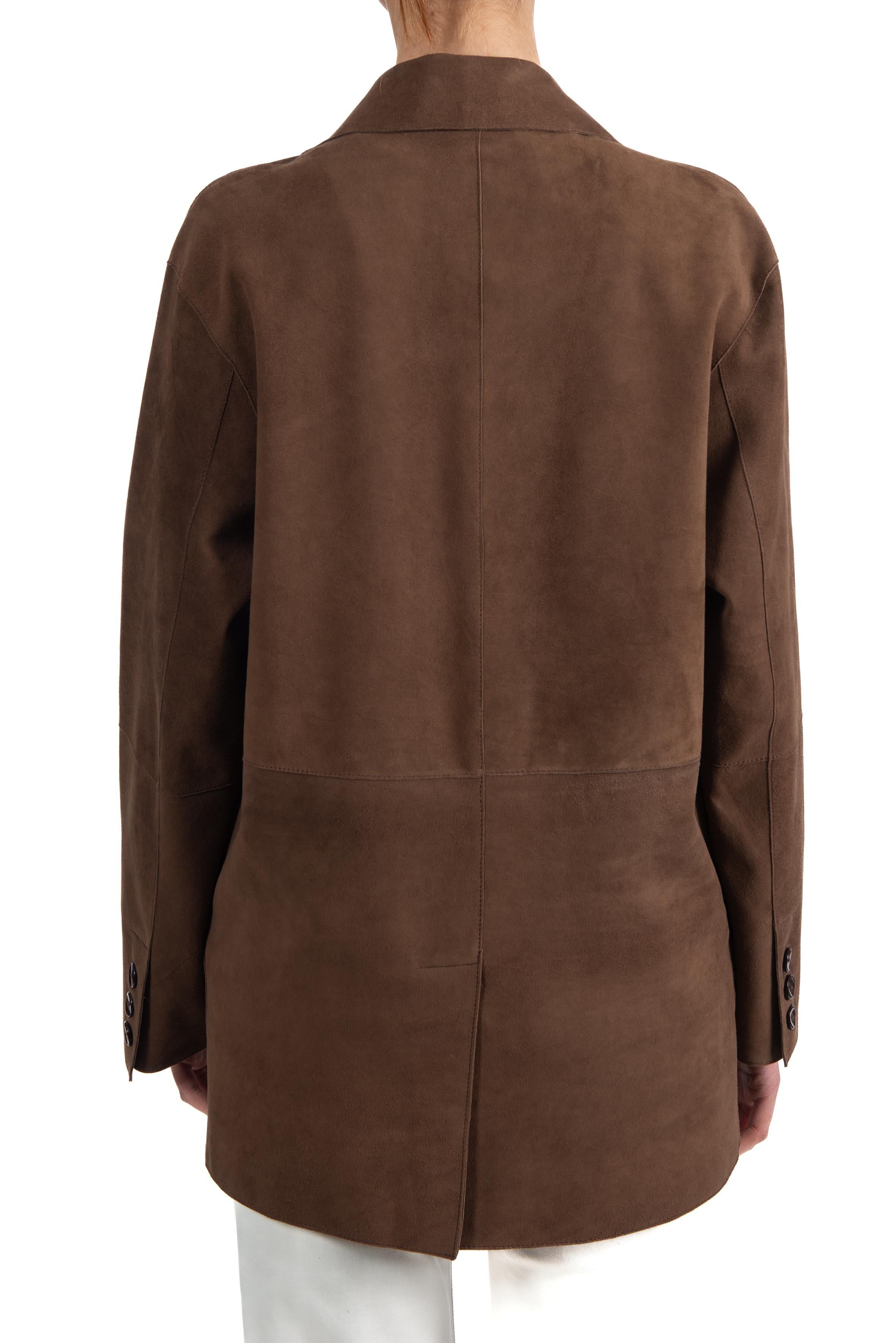 Giacca Bonnie in camoscio marrone BONNIE 126 THE JACKIE LEATHERS 