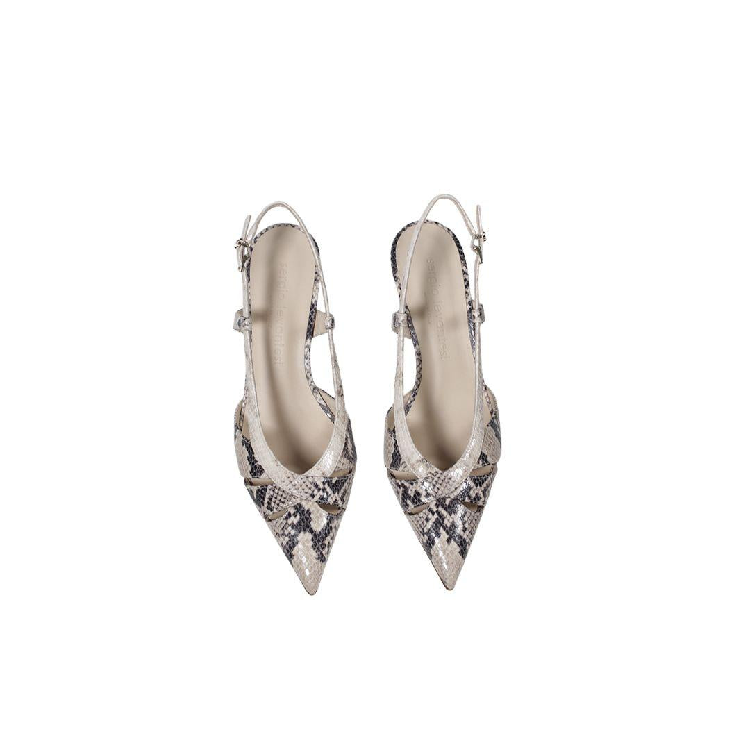 Slingback Edda6 pitone EDDA6 SABBIA SERGIO LEVANTESI 