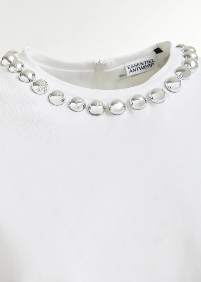 T-shirt Intenso bianca INTENSO OFF WHITE ESSENTIEL ANTWERP 