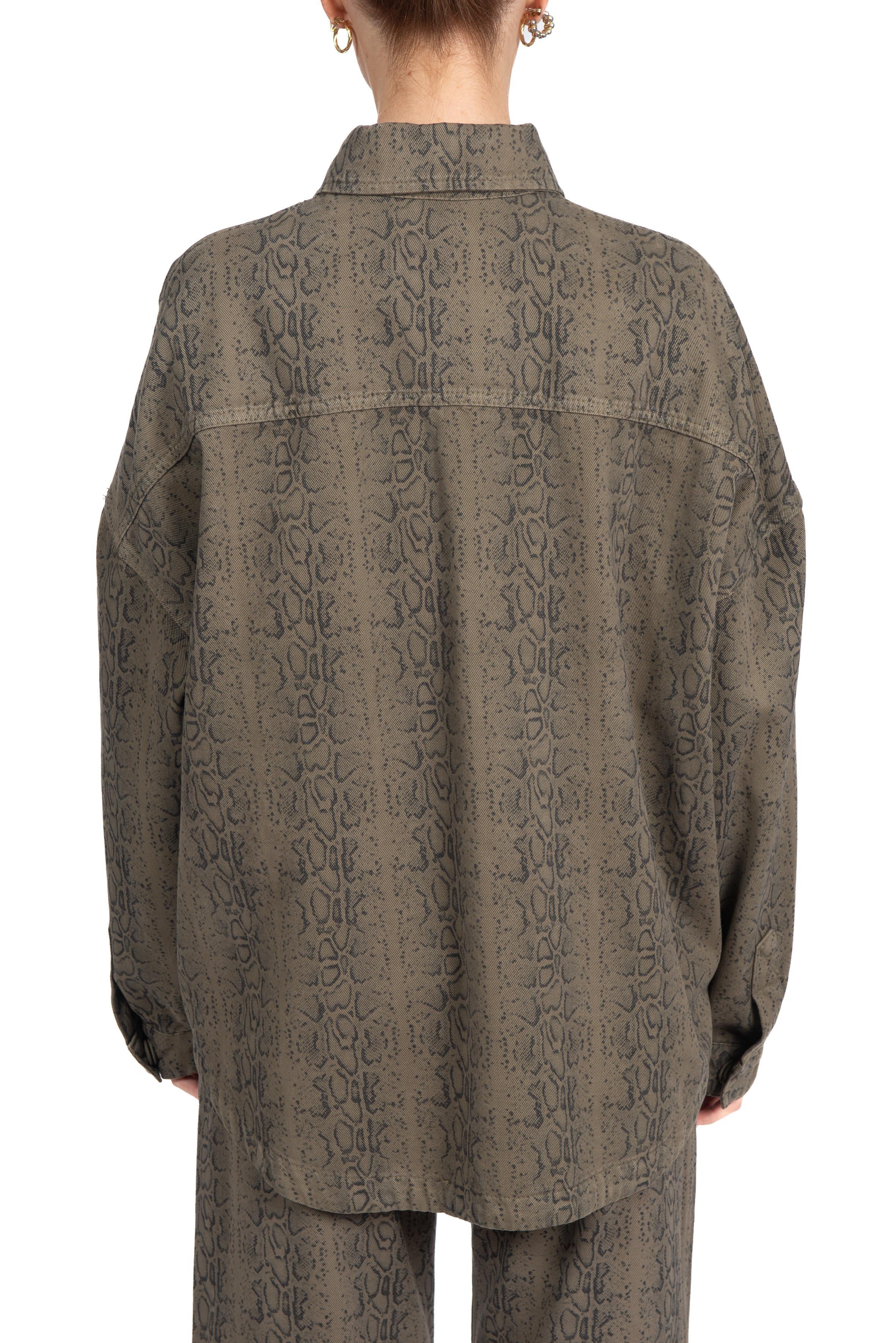 Giacca camicia stampa pitone. 40104 MILITY FEDERICA TOSI 