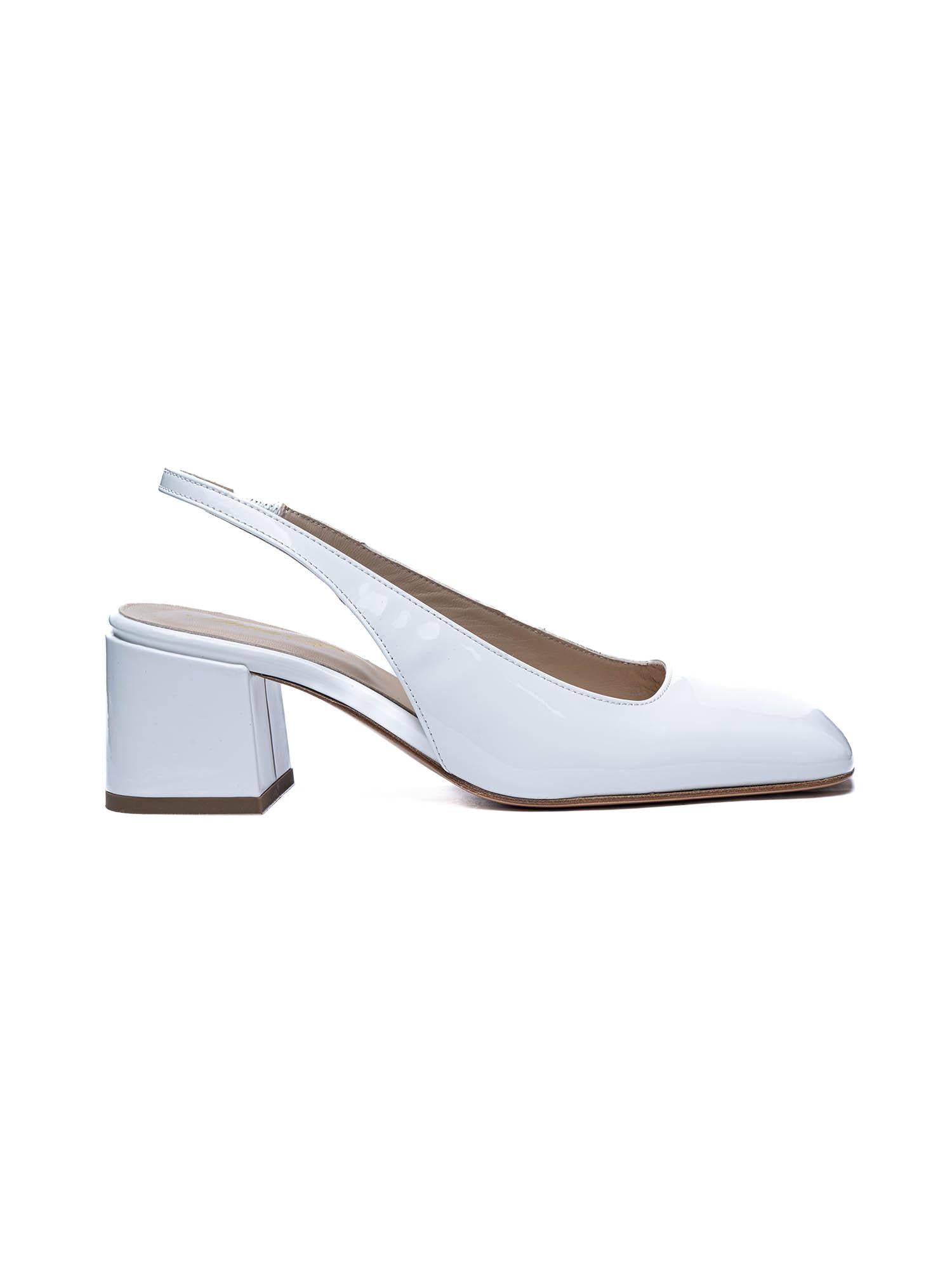 Slingback vernice bianca 1839 B ANNA F 
