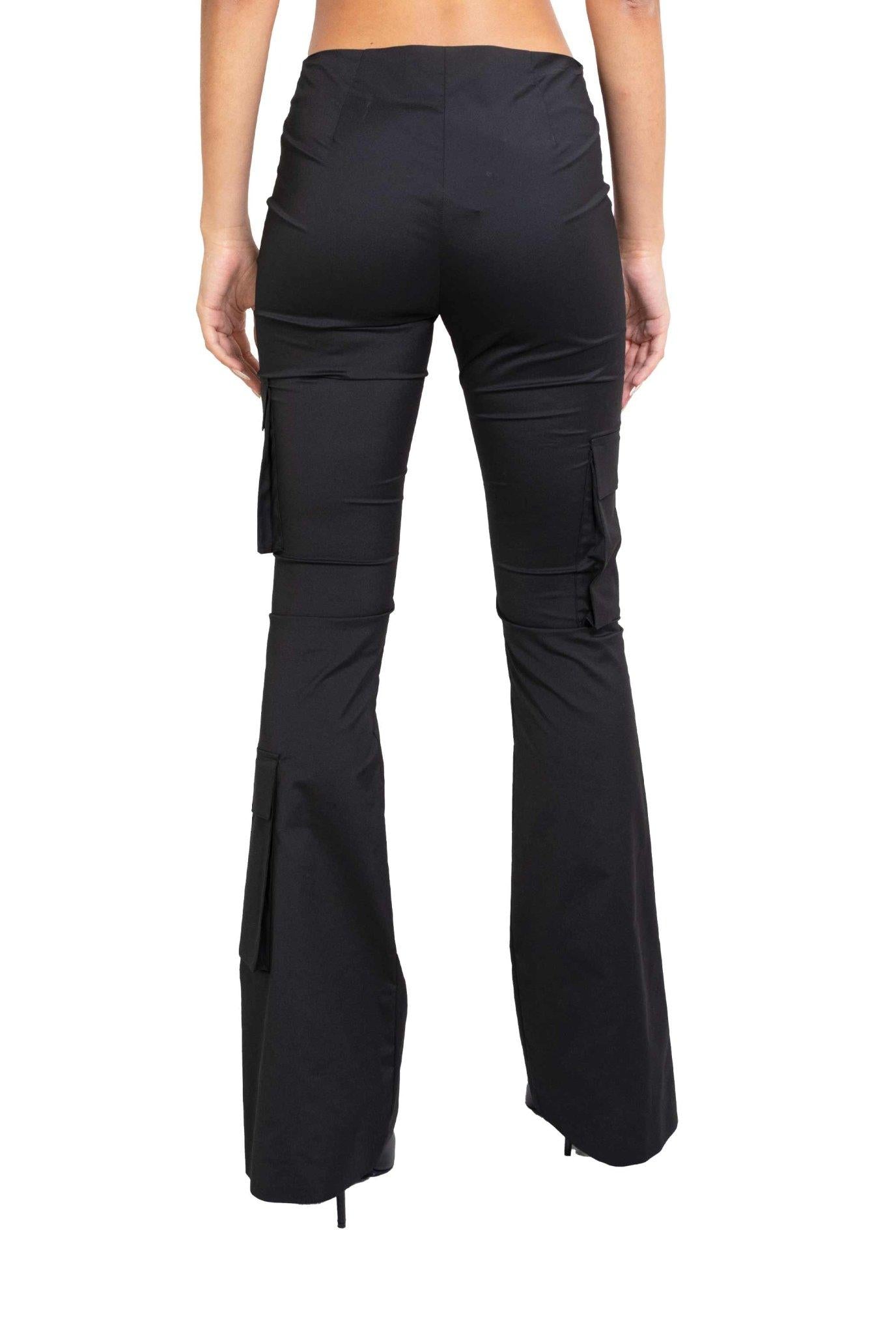 Pantalone flare in taffetà stretch nero A0313 5724 N PHILOSOPHY 