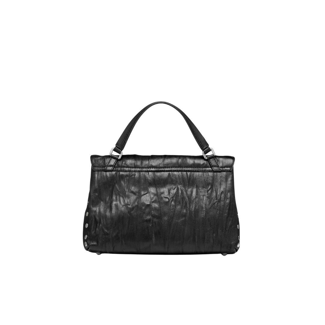 Borsa postina S plissè POSTINA S PLISSE BLACK LAZZARONE ZANELLATO 