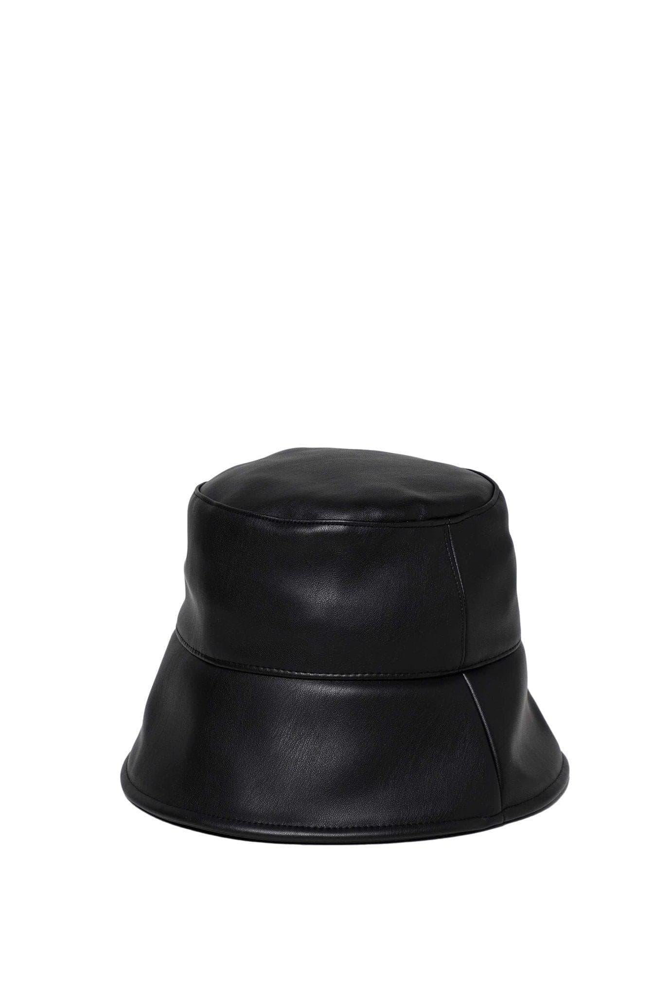 Cappello bucket in ecopelle nero A2WF97 N LIVIANA CONTI 