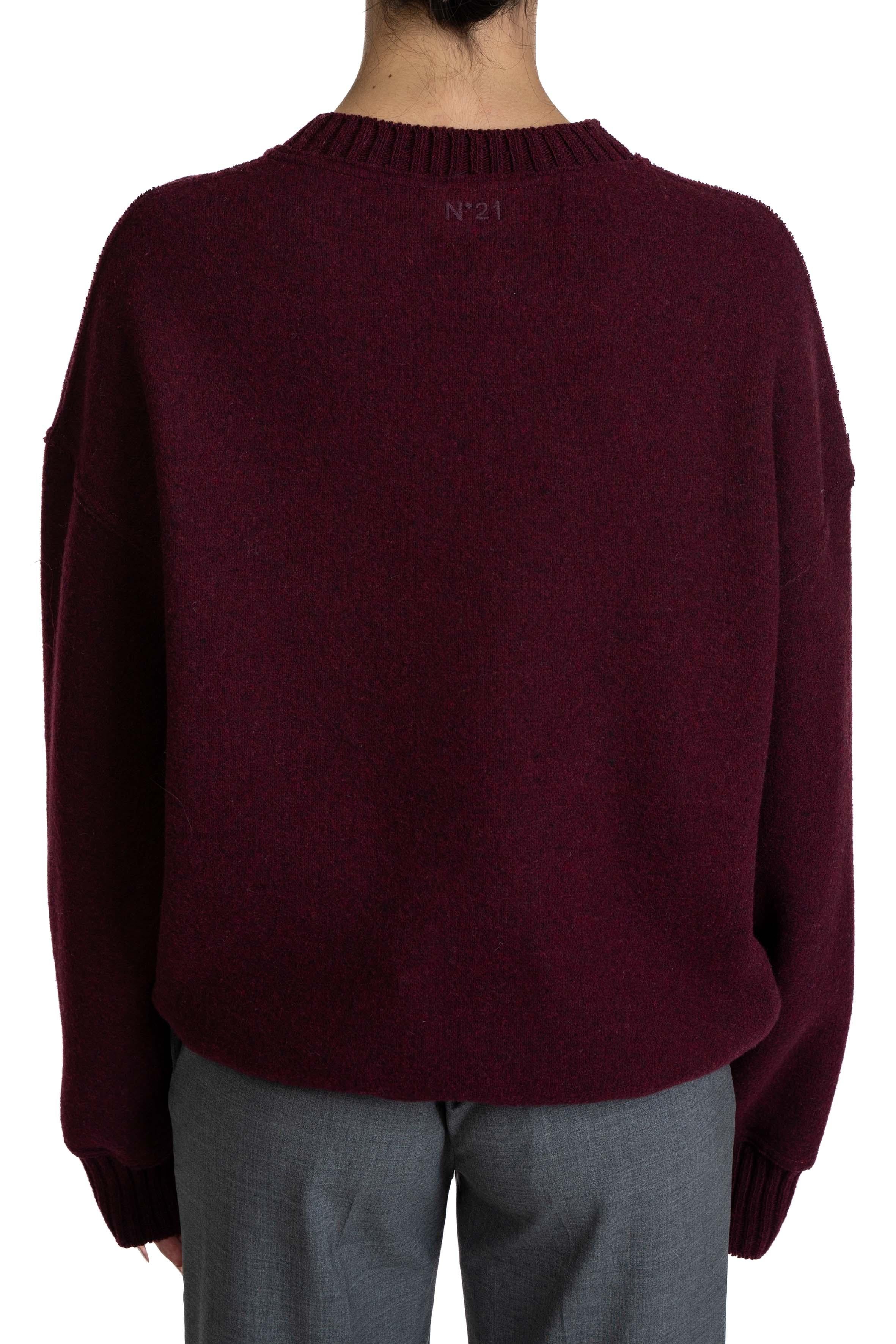 Maglia bordò rombi E021 E021 BROWN RED N° 21 