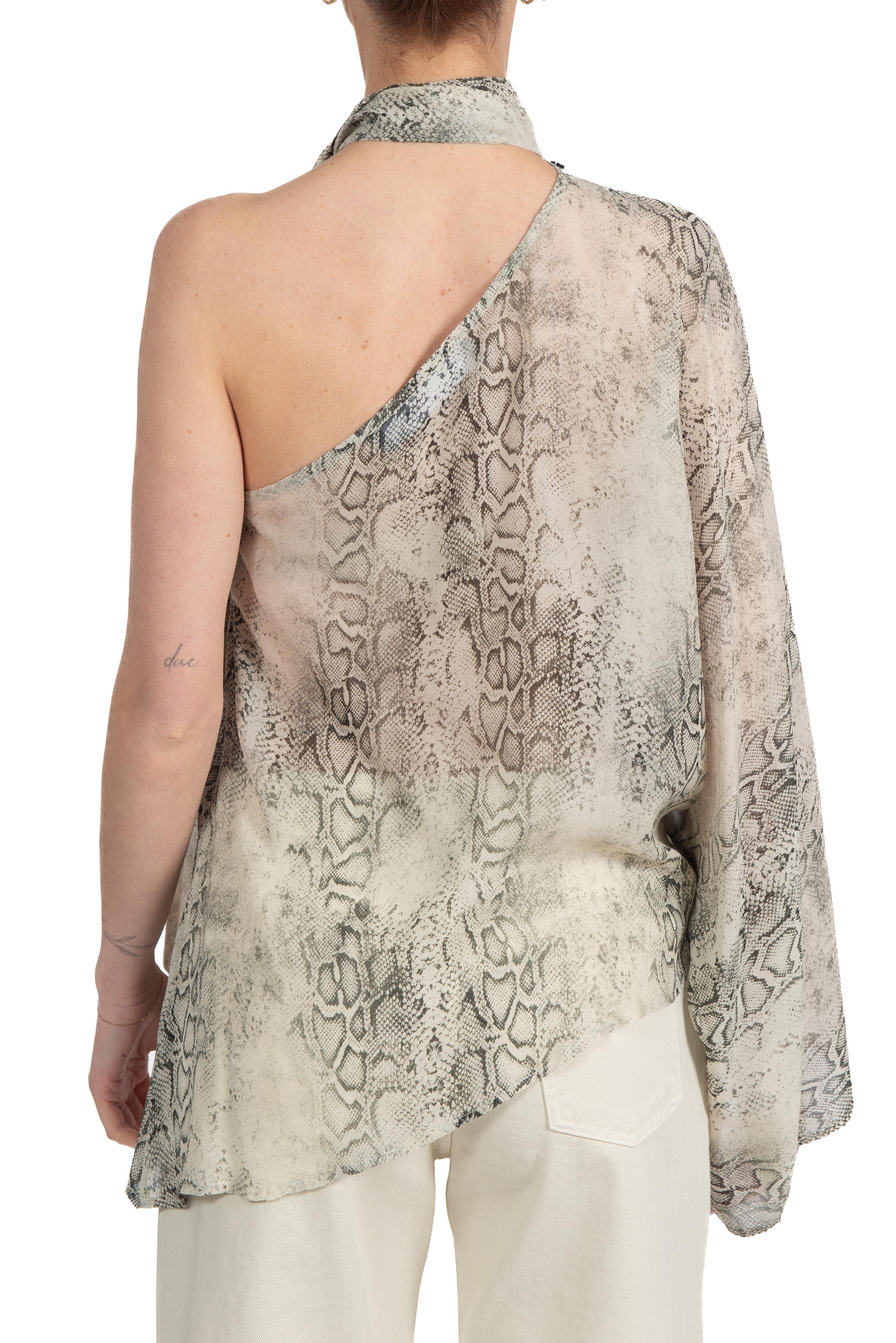 Blusa monospalla pitone 41106 41106 SABBIA FEDERICA TOSI 