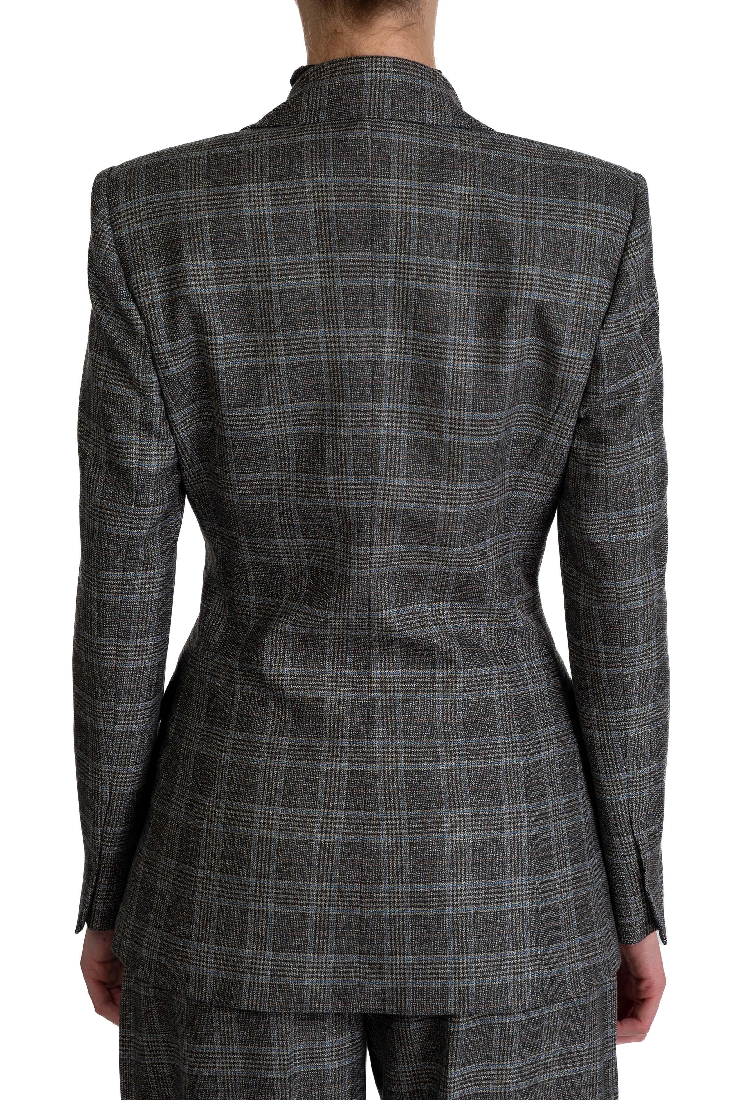 Giacca monopetto in Principe di Galles 4744 4375 BROWN ALICE MILLER 