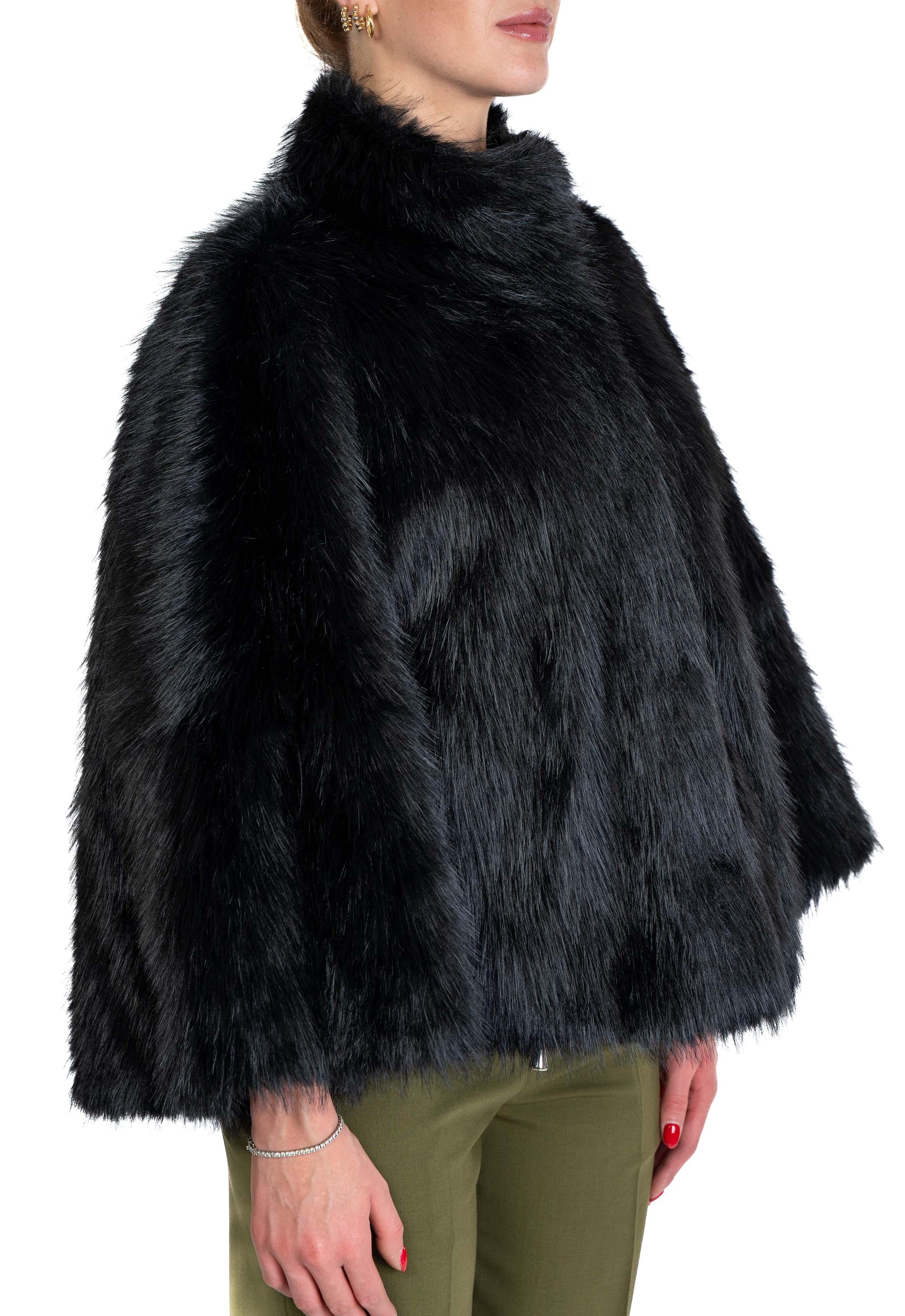 giaccone zip eco pelliccia 9022 BLACK SWORD 