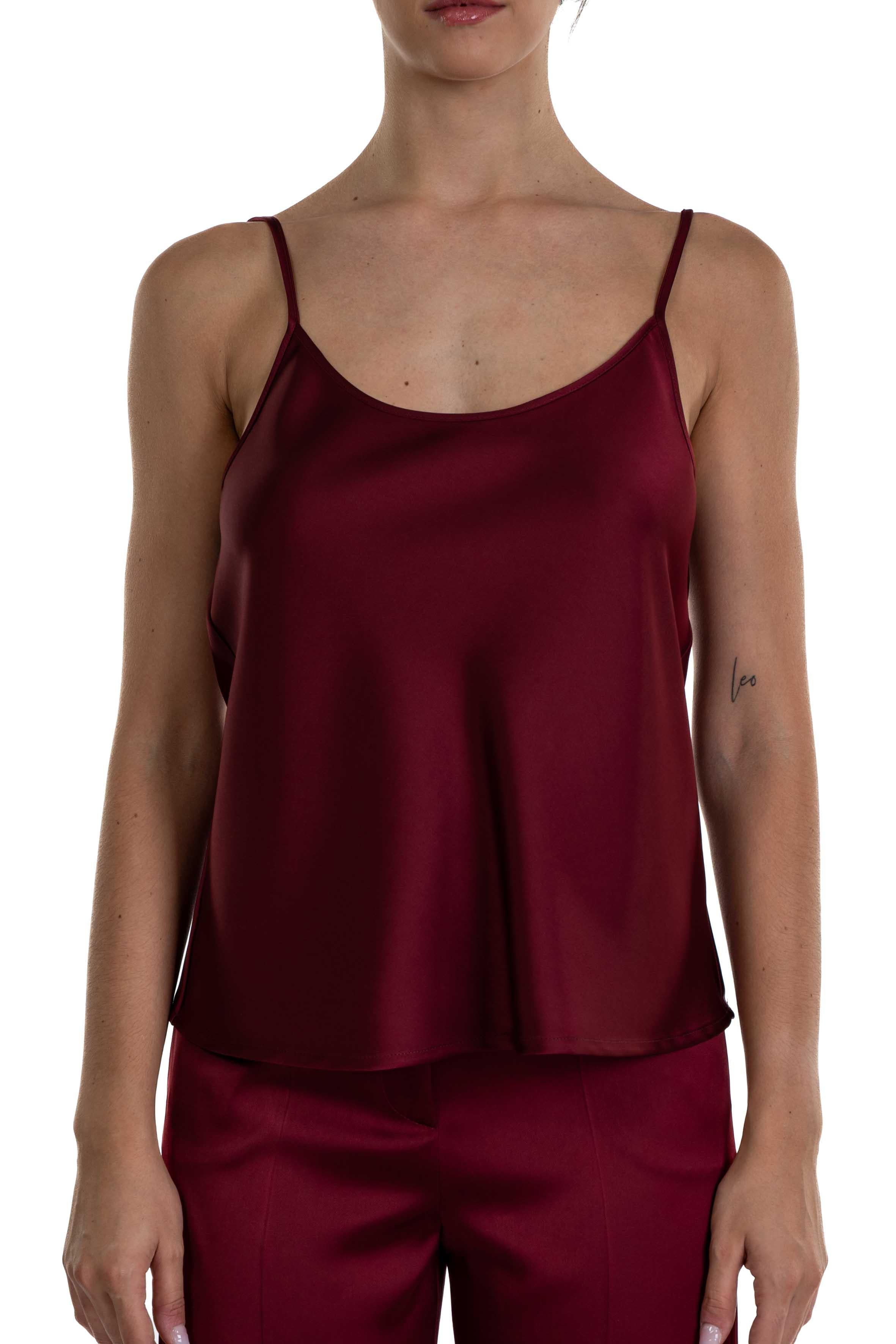 Top in raso bordò 4165 4331 BORDO ALICE MILLER 