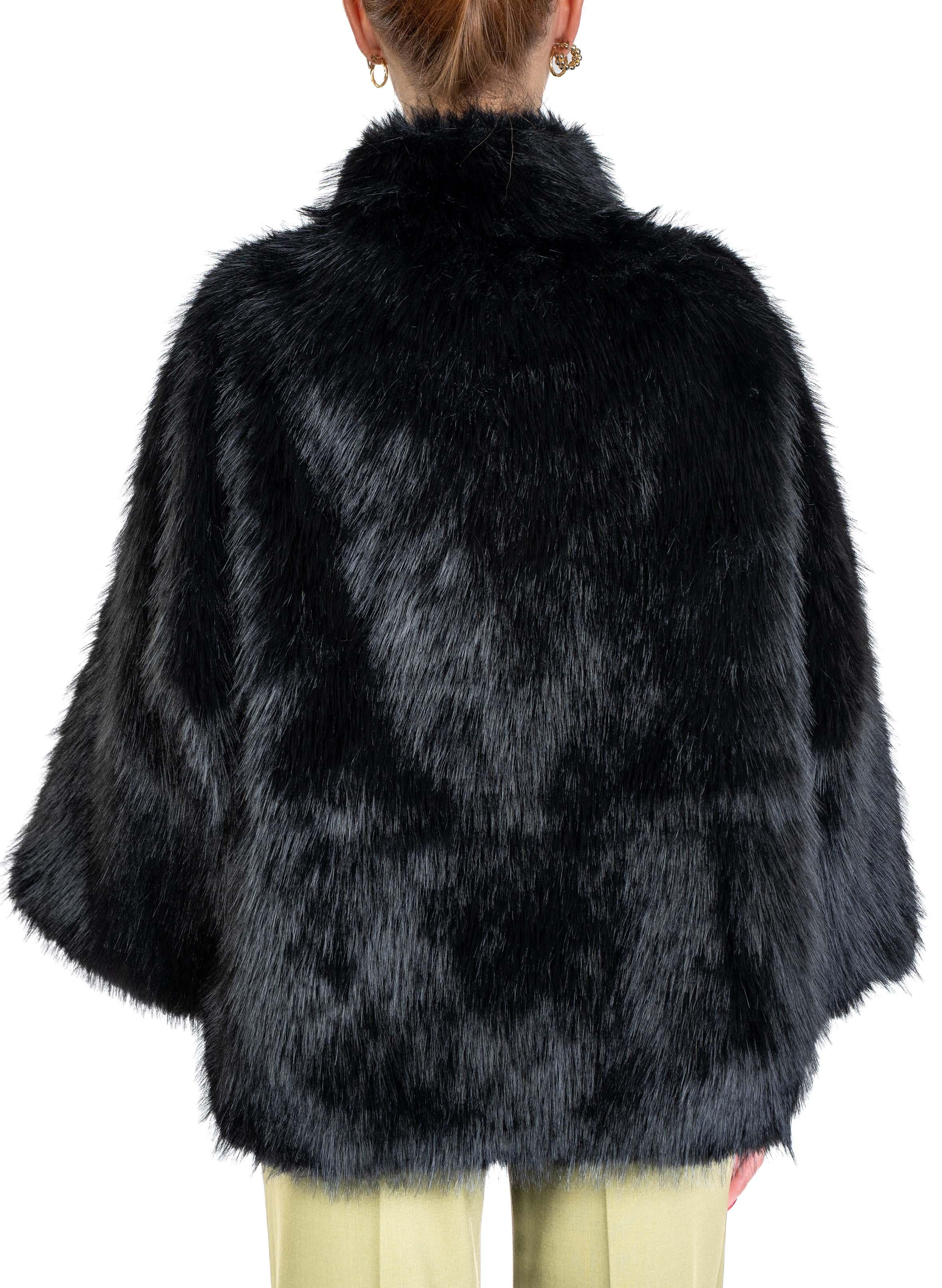 giaccone zip eco pelliccia 9022 BLACK SWORD 