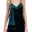 Top in velluto verde