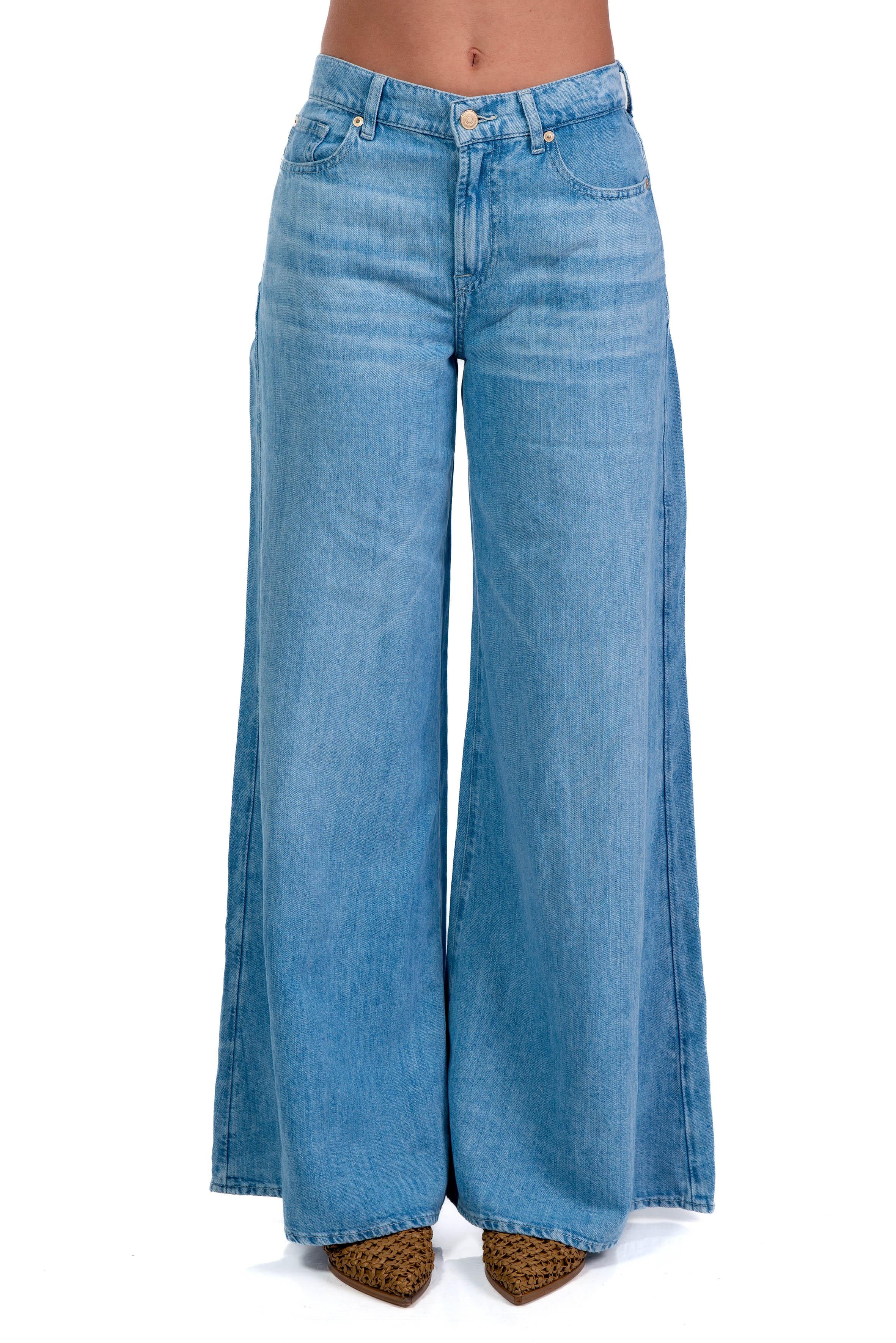 Jeans palazzo willow wide kansas WILLOW WIDE KANSAS 7U300U03 U7KNS LIGHT BLUE 7 FOR ALL MANKIND 