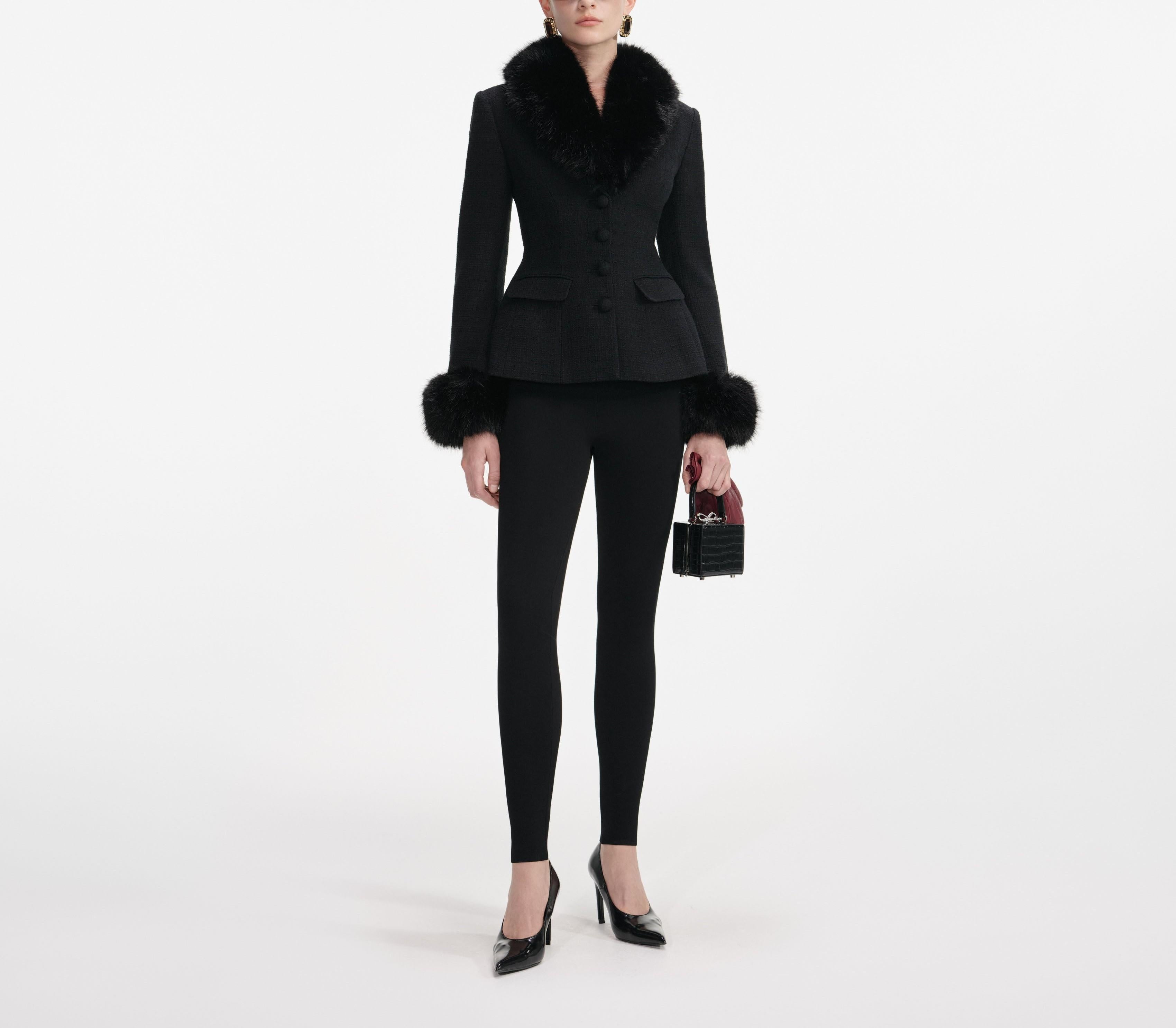 Giacca Bouclè avvitata 088JA BLACK SELF PORTRAIT 