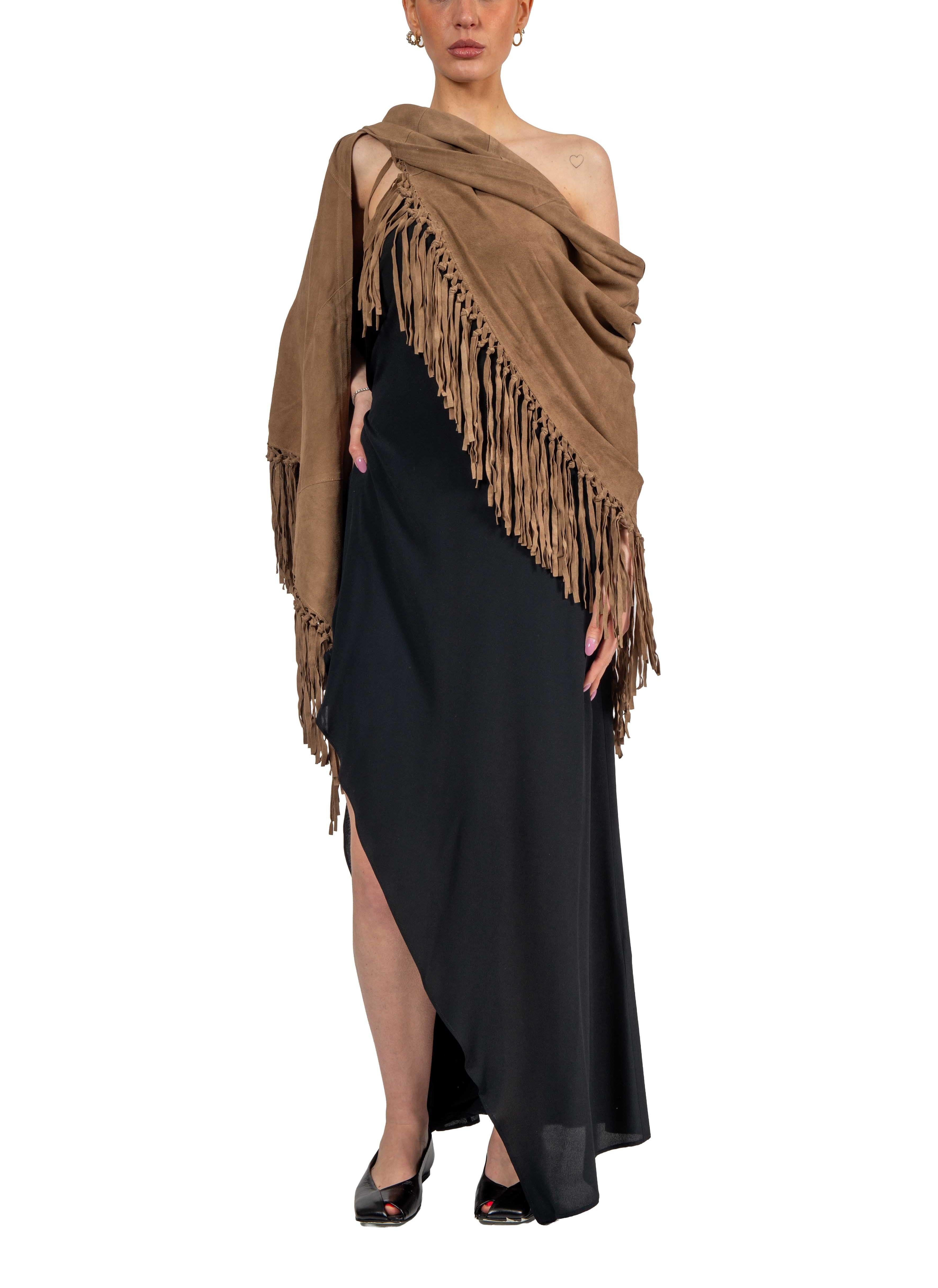 Scialle in camoscio mastice VENERE MASTICE THE JACKIE LEATHERS 