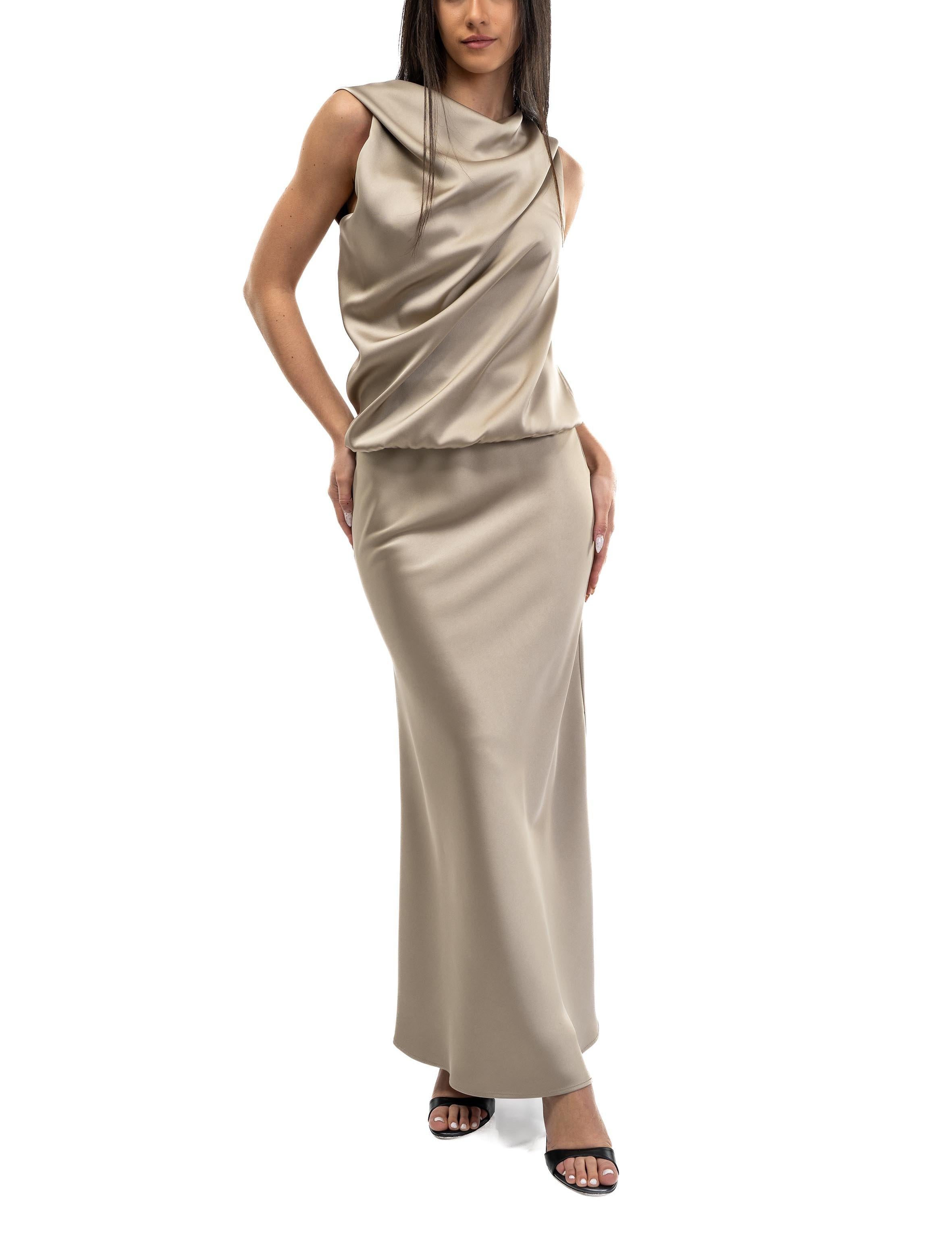 Gonna in raso beige 2639 4331 PIETRA ALICE MILLER 