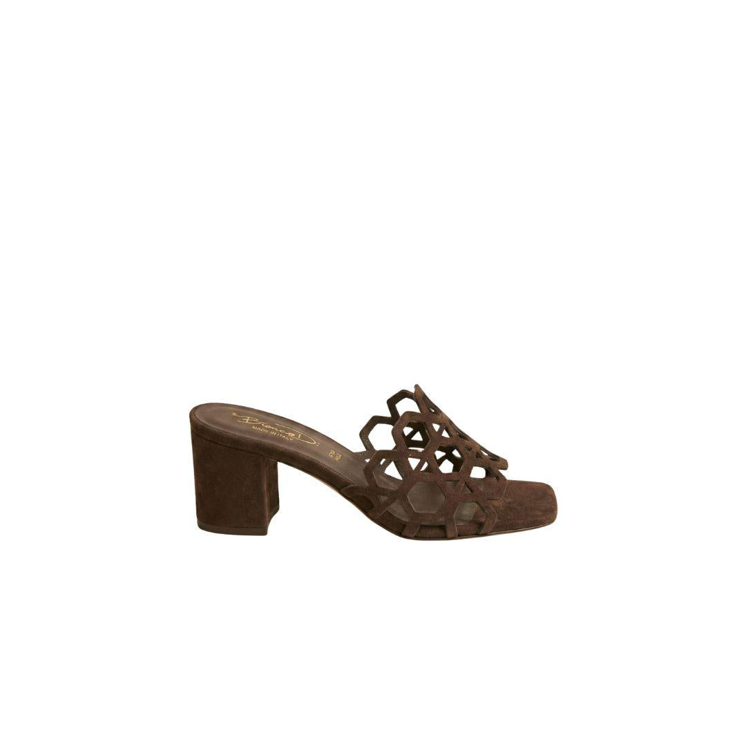 Sandalo traforato 2951 2951 MORO BIANCA DI 