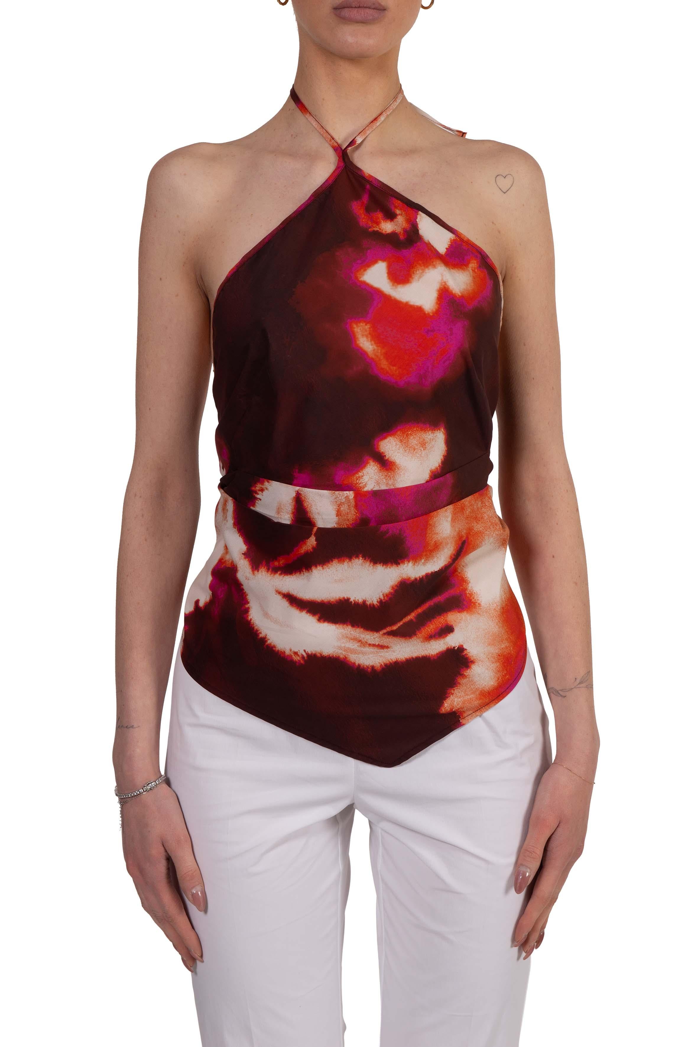 Top Leandra fantasia bordo' LEANDRA L6SU29 BORDEAUX LIVIANA CONTI 